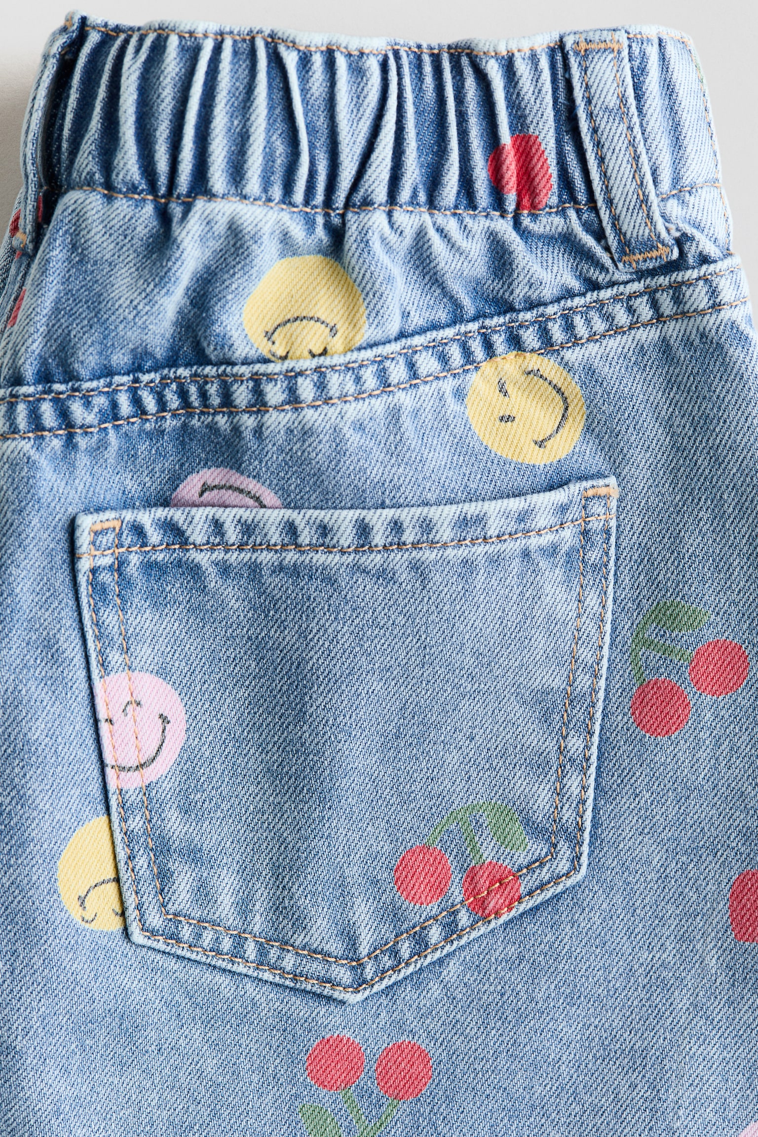 Falda de denim con diseño - Azul denim/SmileyWorld® - 3
