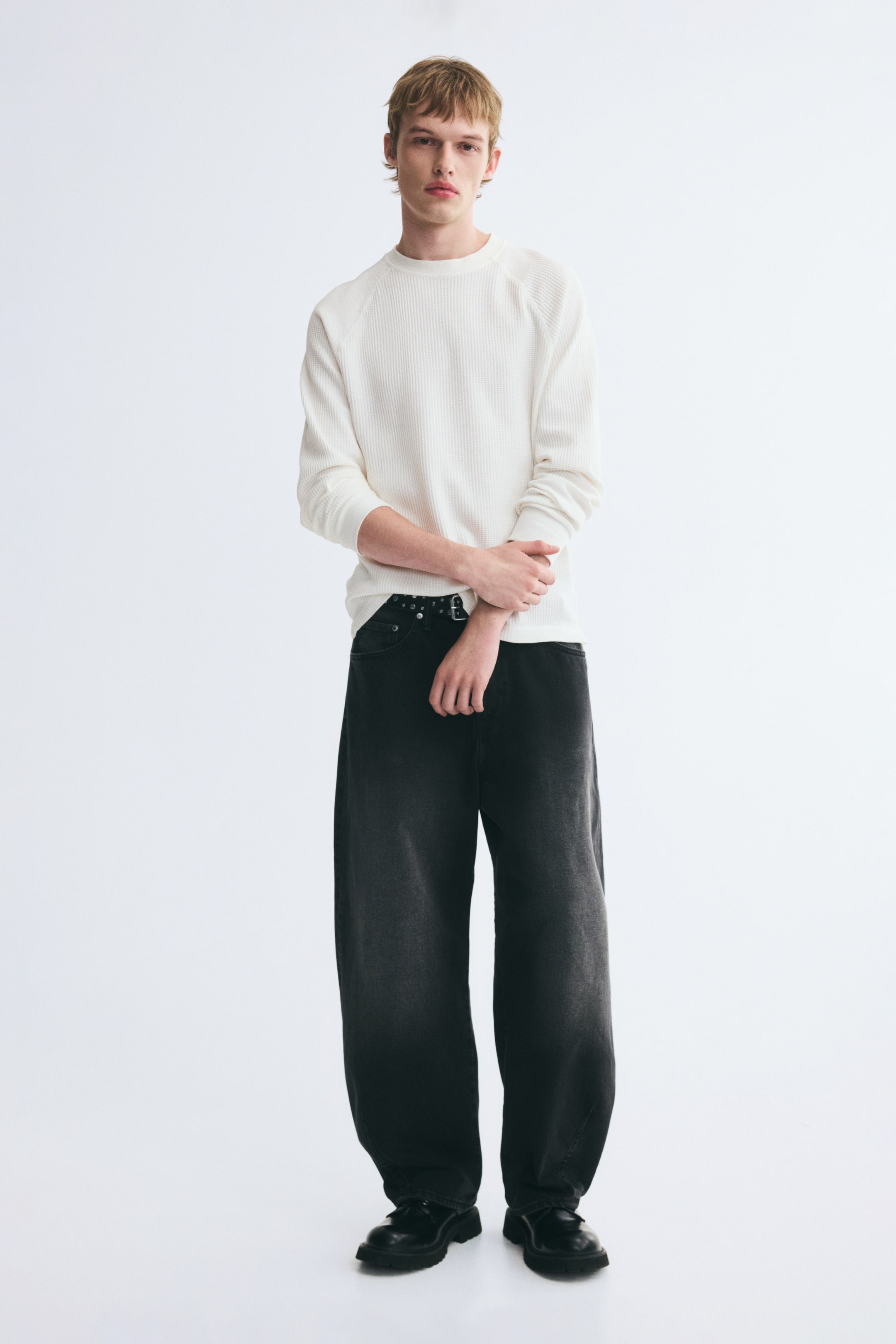 Regular-Fit Waffled Shirt