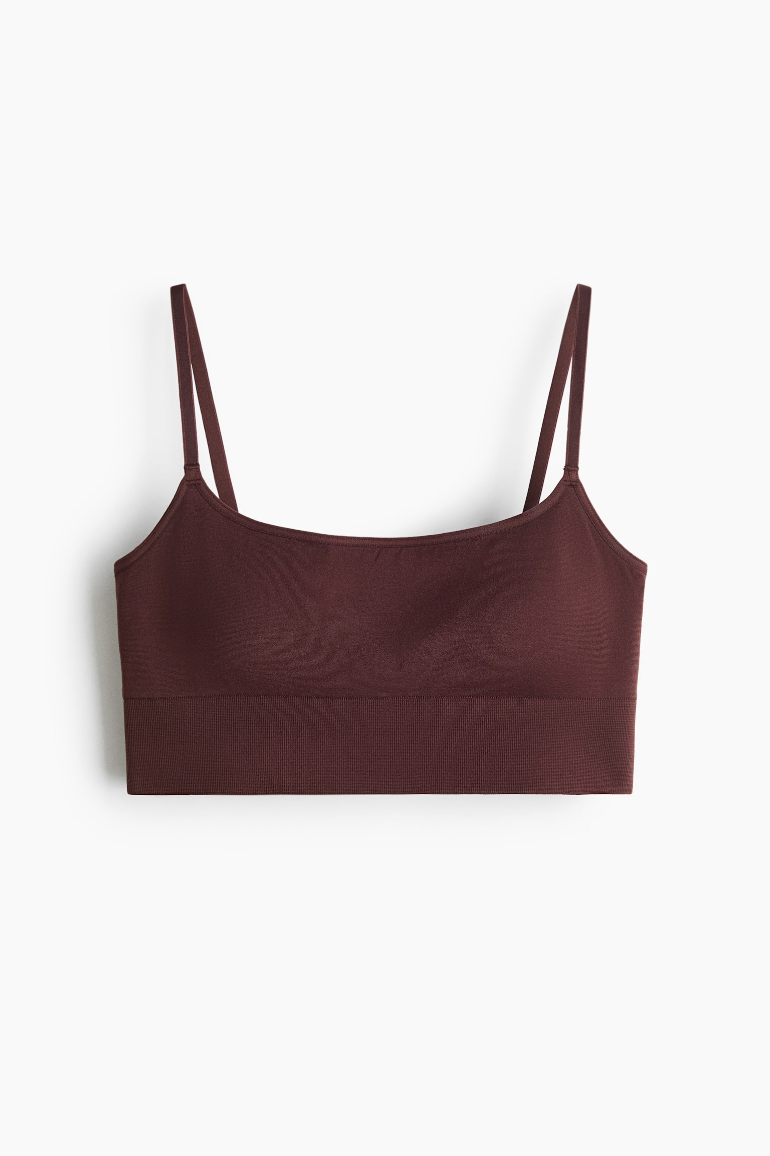 Wattiertes Bralette Seamless - Dunkelbraun/Dunkelbeige/Beige/Schwarz/Weiß/Hellrosa/Hellbeige