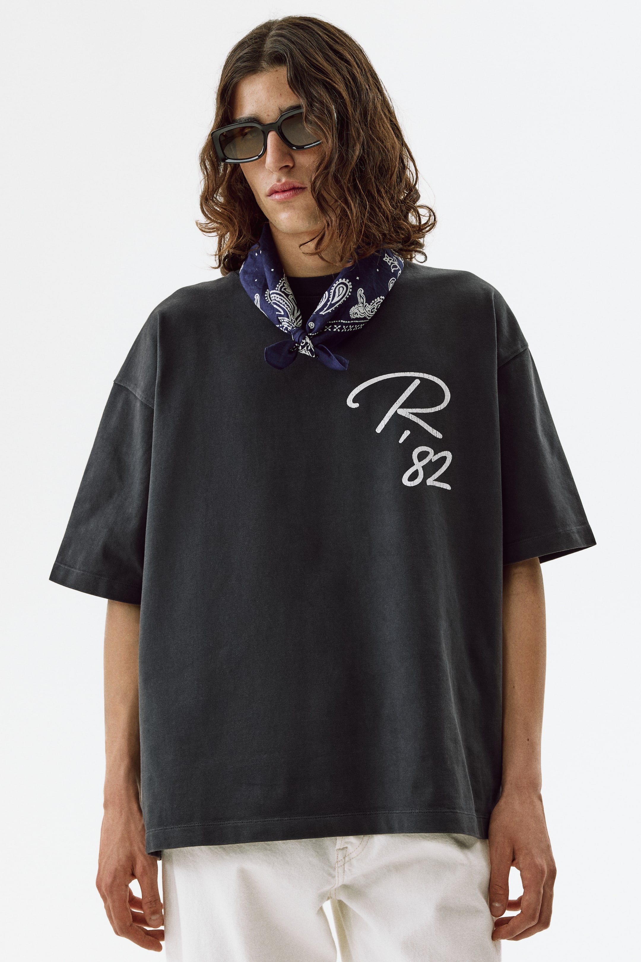 Oversized Printed Cotton T-Shirt