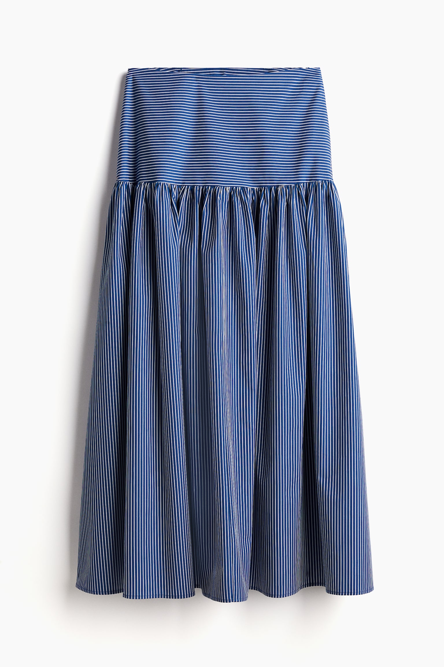 A-line Poplin Skirt - Blue/Stripe - 2