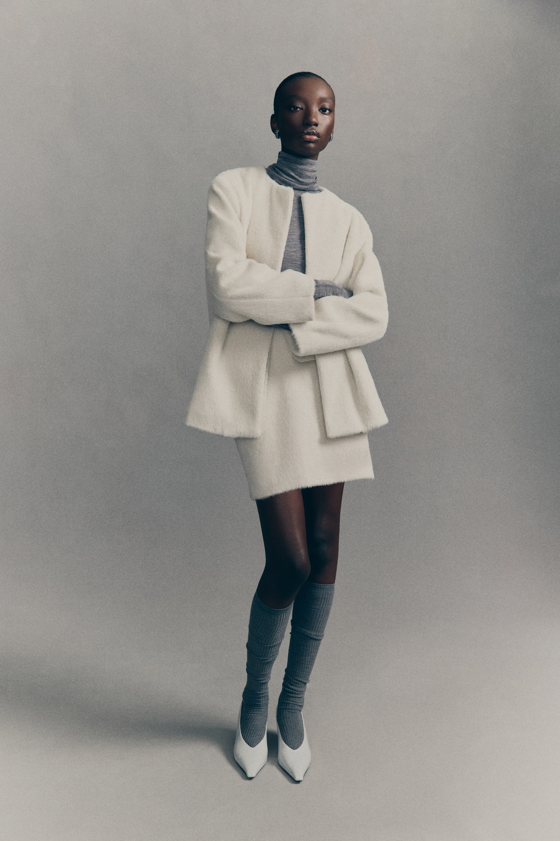 H & M - ミニスカート - ベージュ