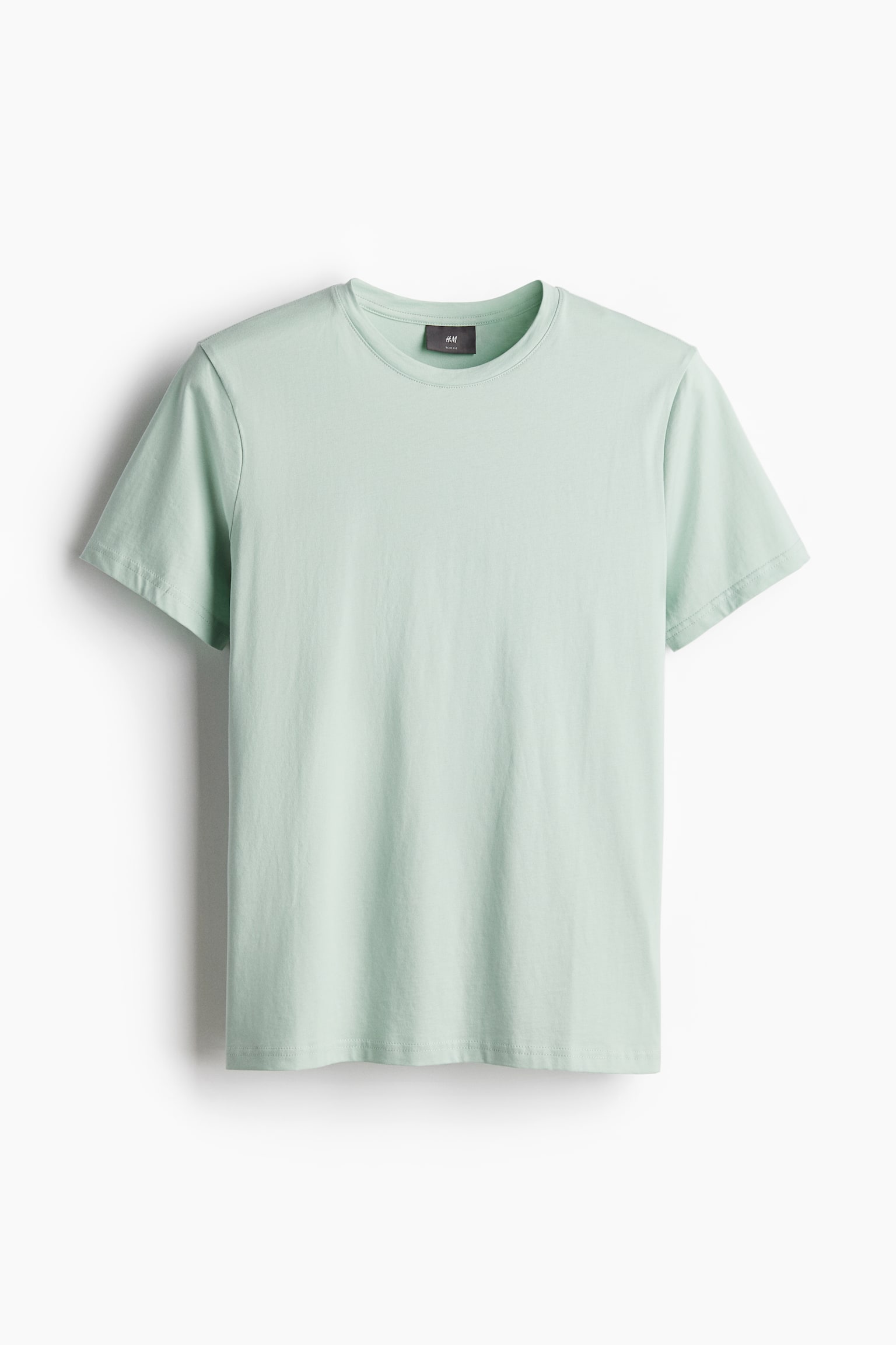 Slim Fit Pima cotton T-shirt - Mint green/Light brown/Raspberry red/Dark khaki green/Black/Navy blue/Light blue/White/Light grey marl/Yellow/Light blue/Turquoise/Navy blue/Beige/Beige - 1