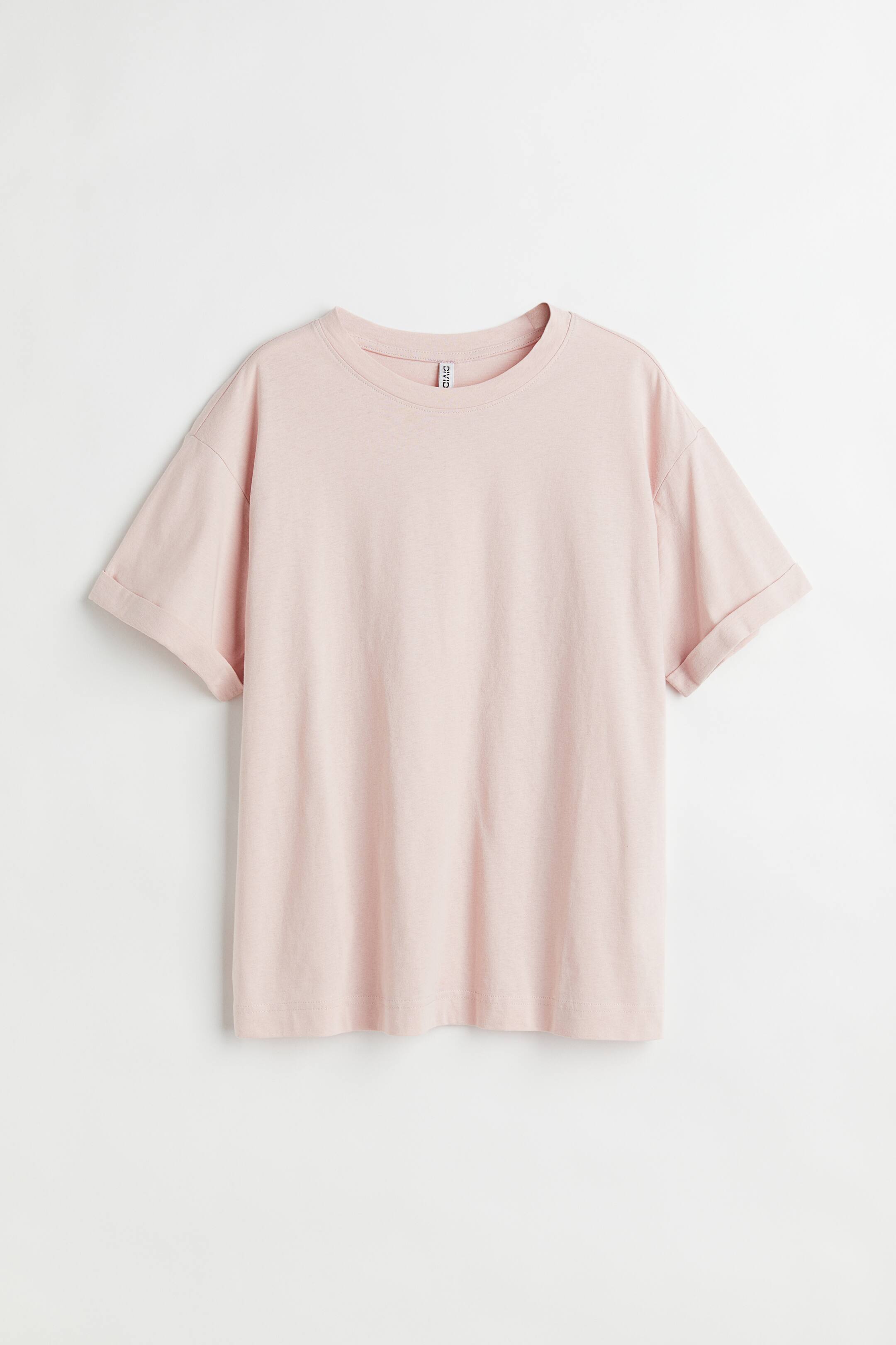 Xem ảnh lớn hơn: Áo thun cotton - Màu hồng nhạt - Ladies | H&M VN 1