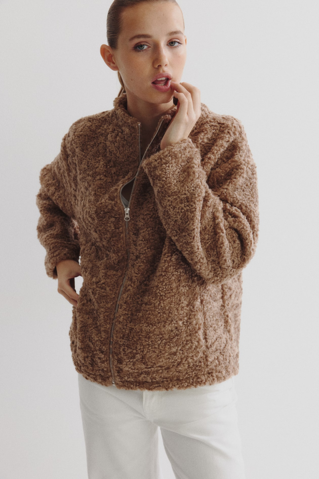 Oversized Teddy Fleece Jacket - image 4