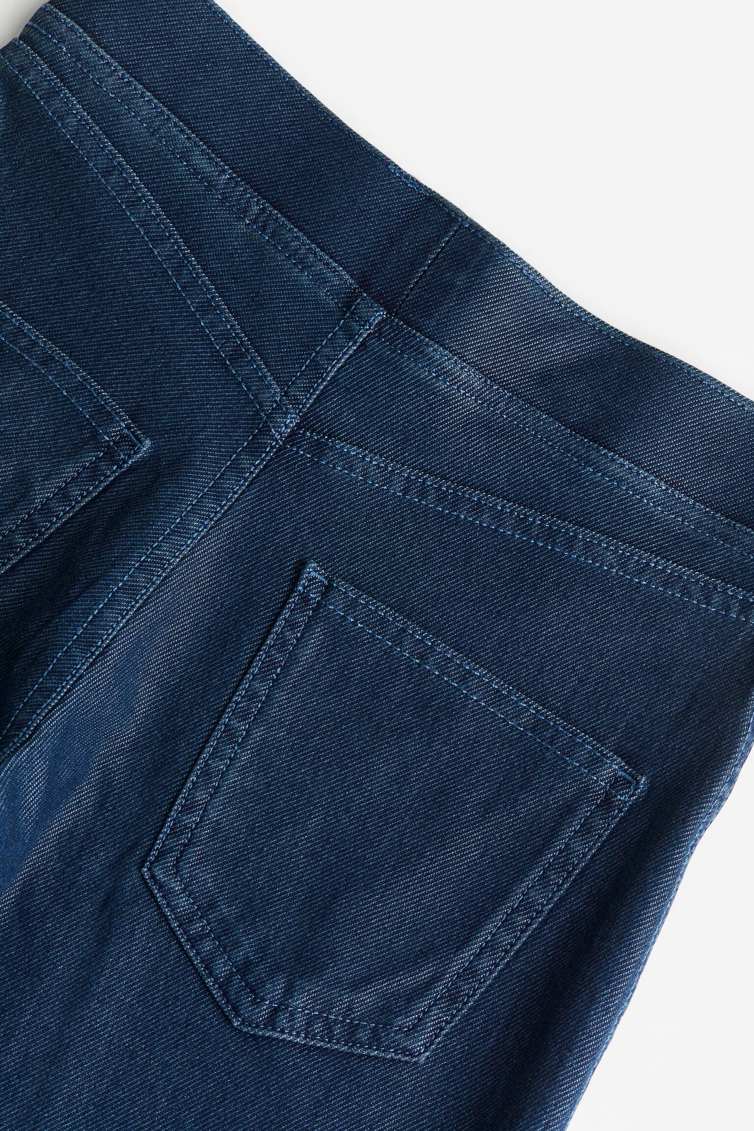 Quần dài ống rộng - Xanh denim/Hạt giả kim cương - 2