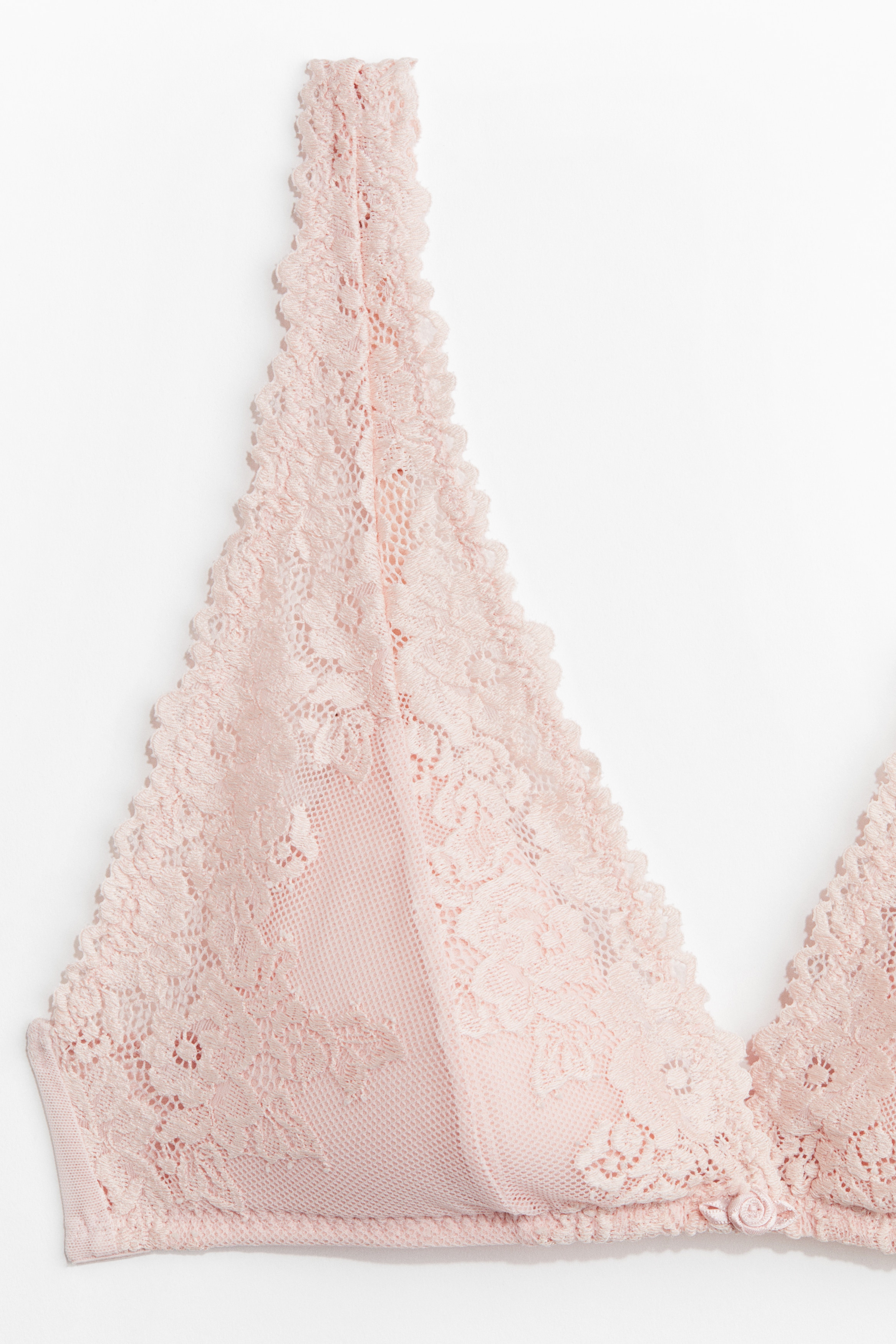 Padded soft lace bra