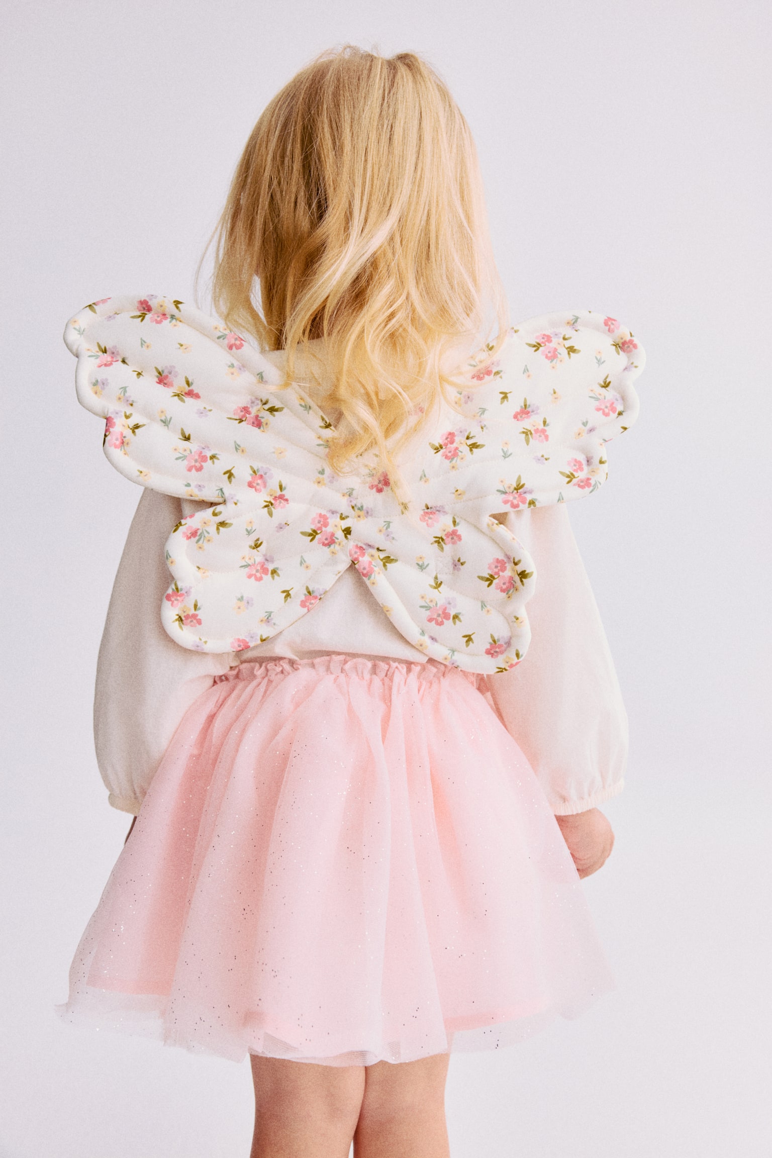 Set de 2 piese fantezie - Roz-deschis/flori/Albastru-deschis - 3