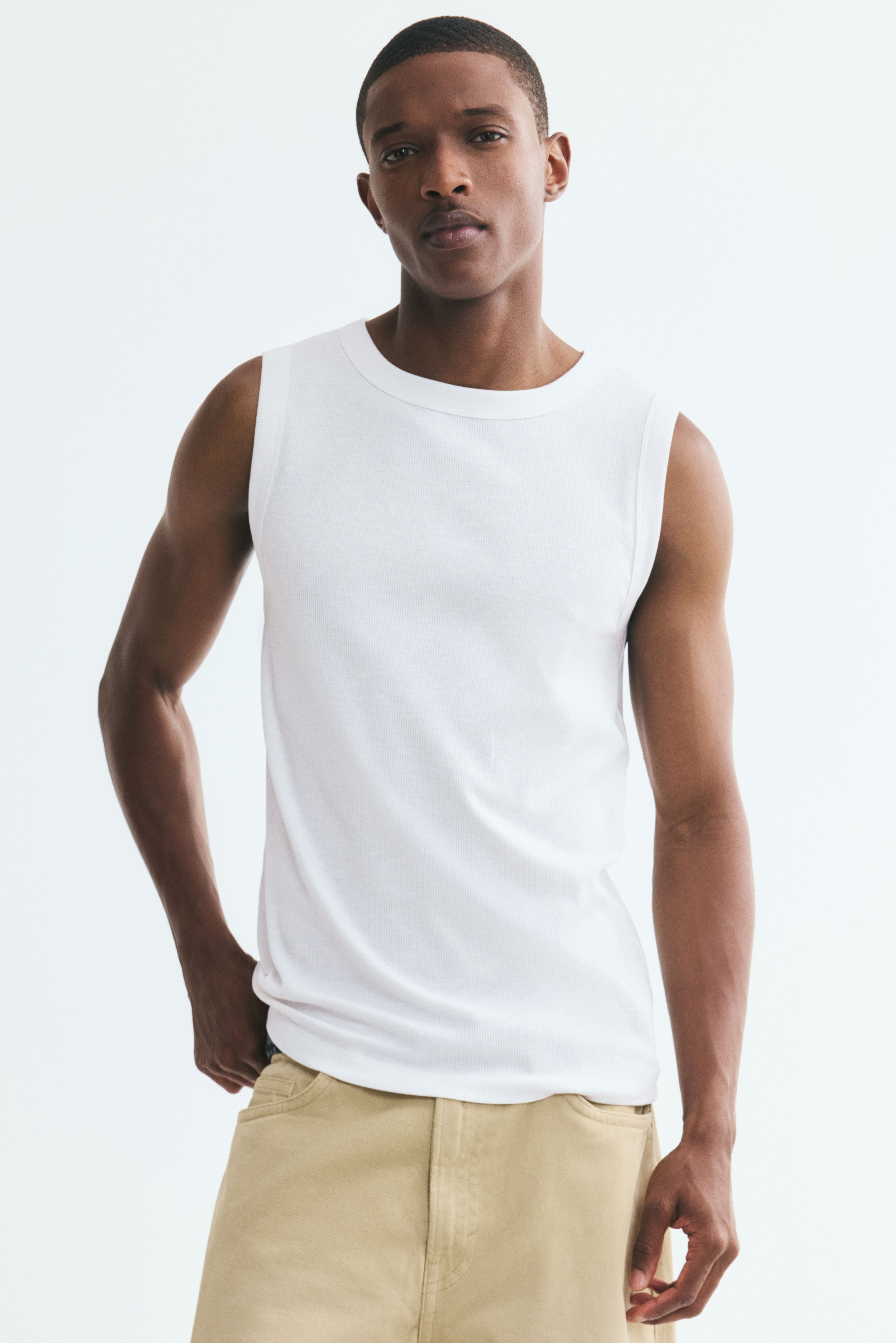 Camisole côtelée moulante