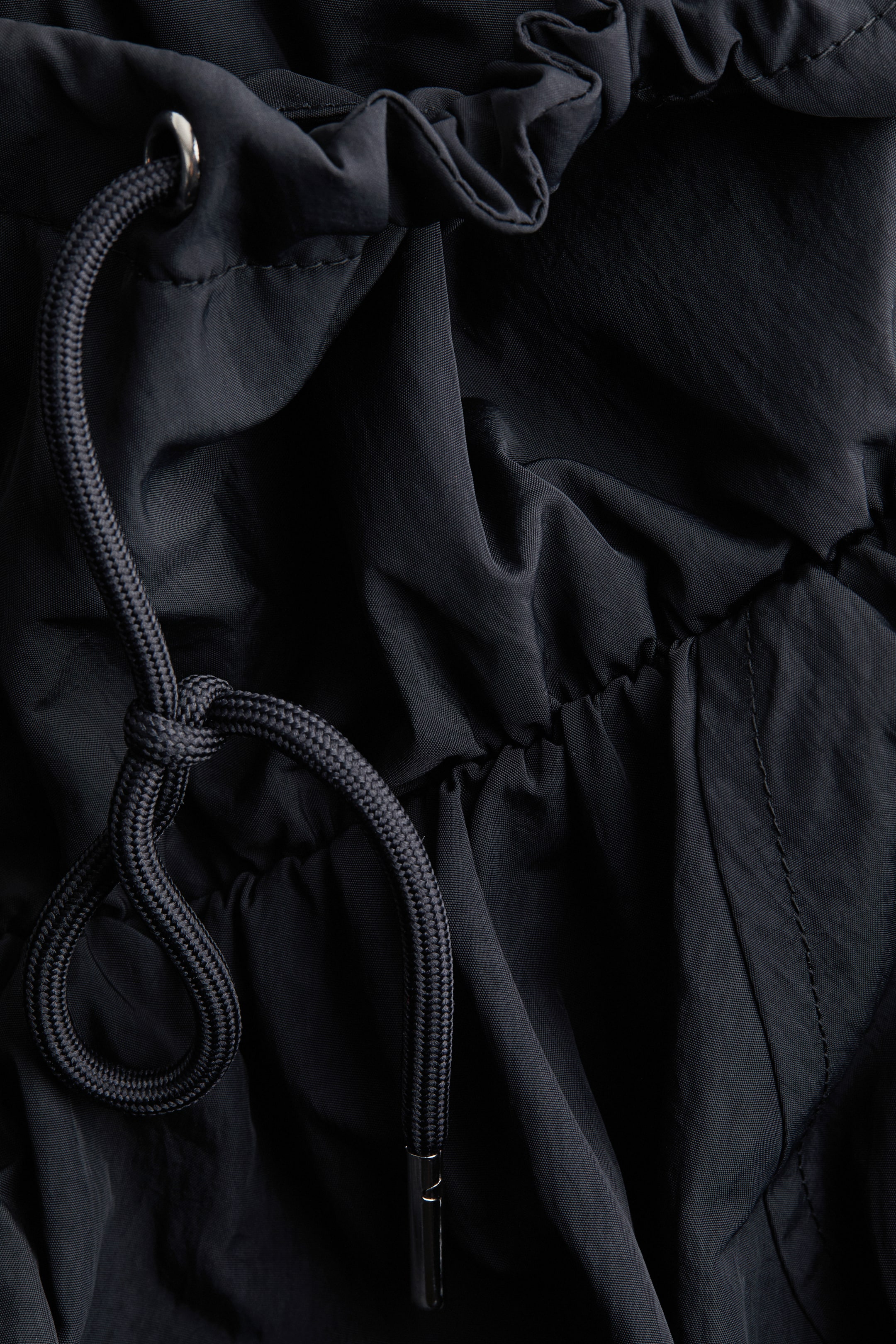 Funnel-Collar Nylon Jacket
