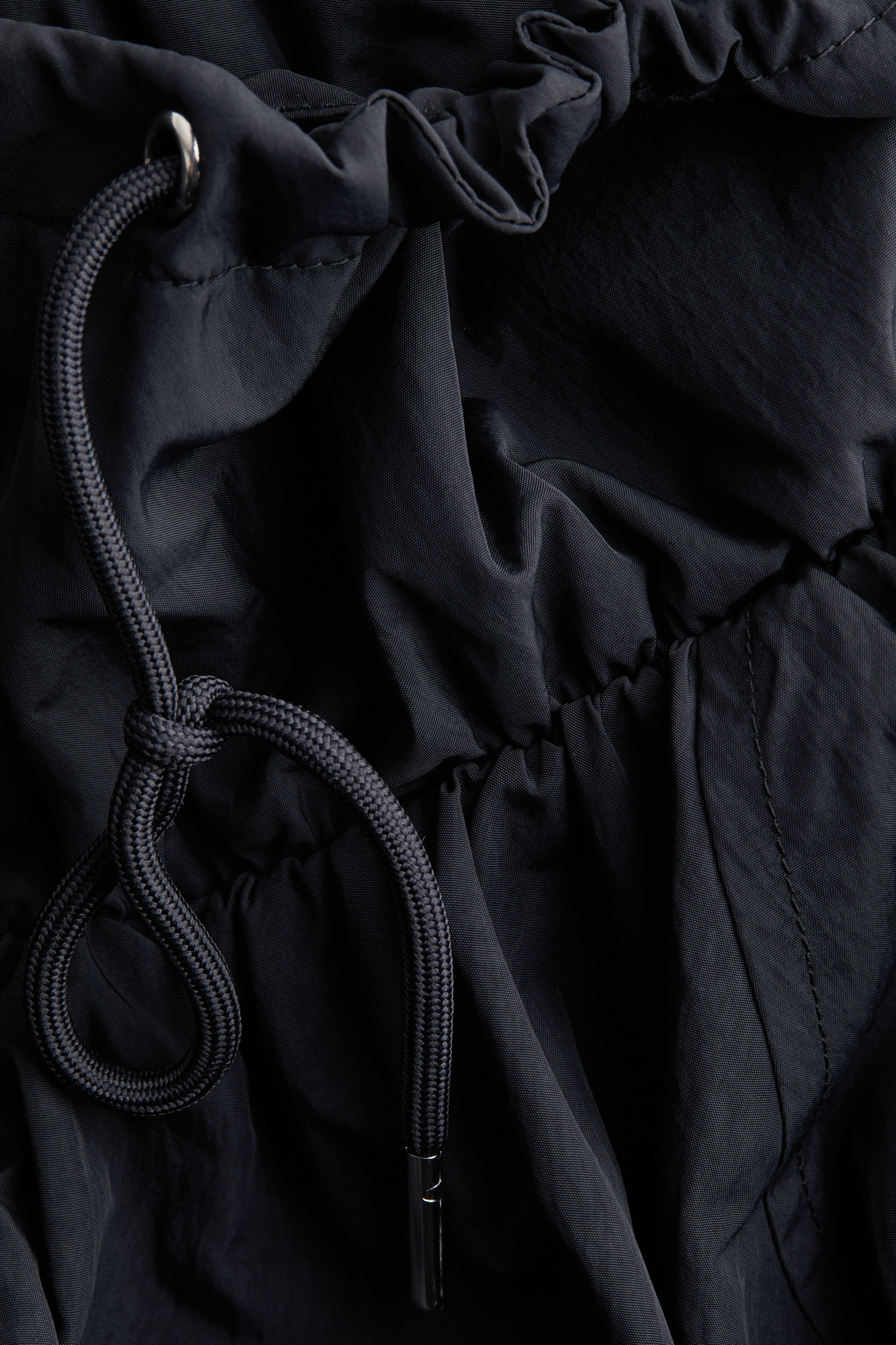 Funnel-Collar Nylon Jacket