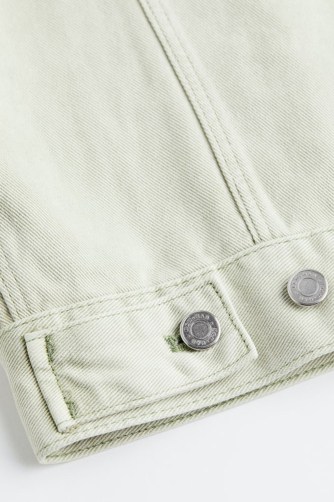 Boxy twill jacket - Light green/Beige/Checked - 6
