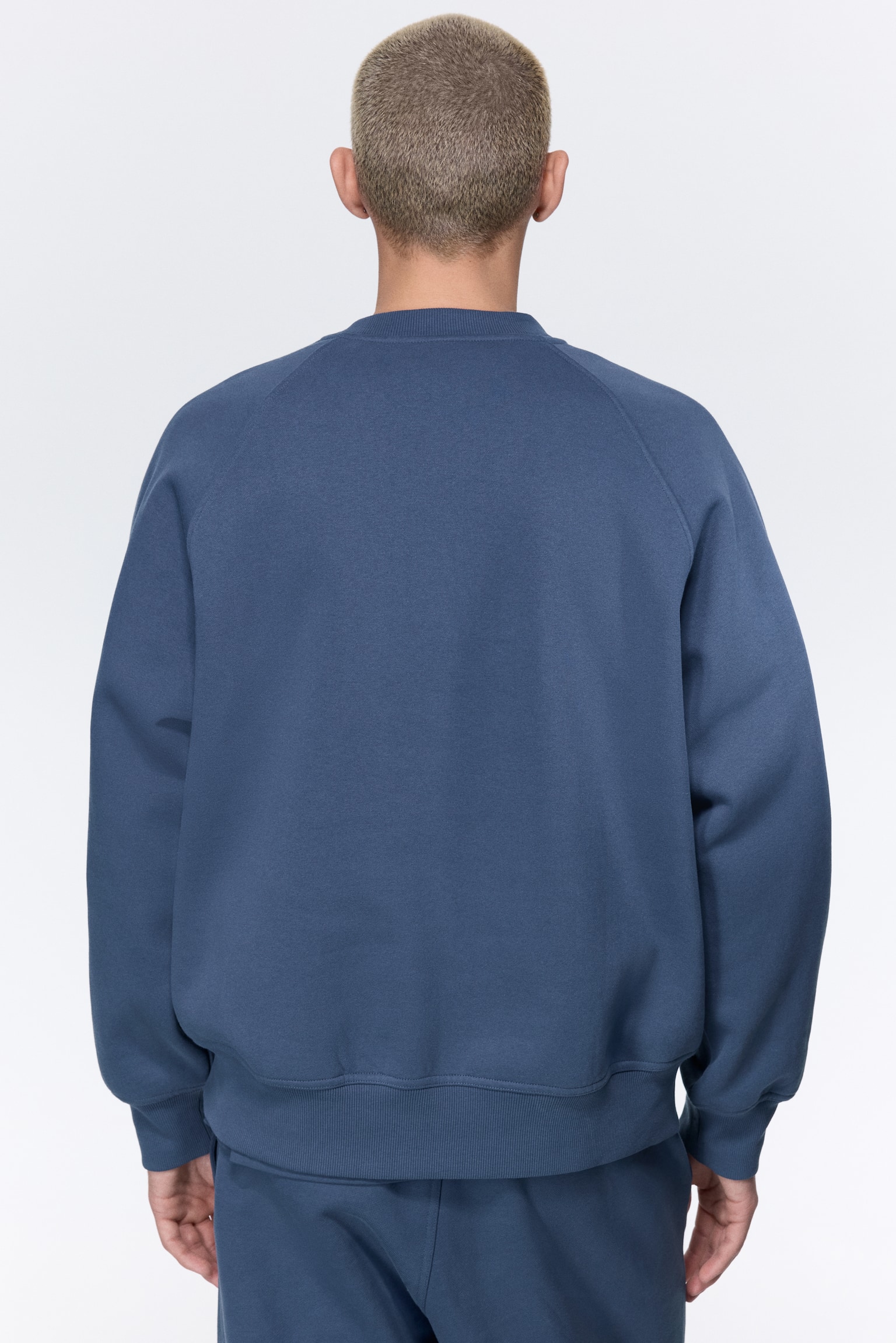 Oversized Fit Sweatshirt - Blue/Beige/Grey marl/Black/Dark khaki green/Plum purple - 6