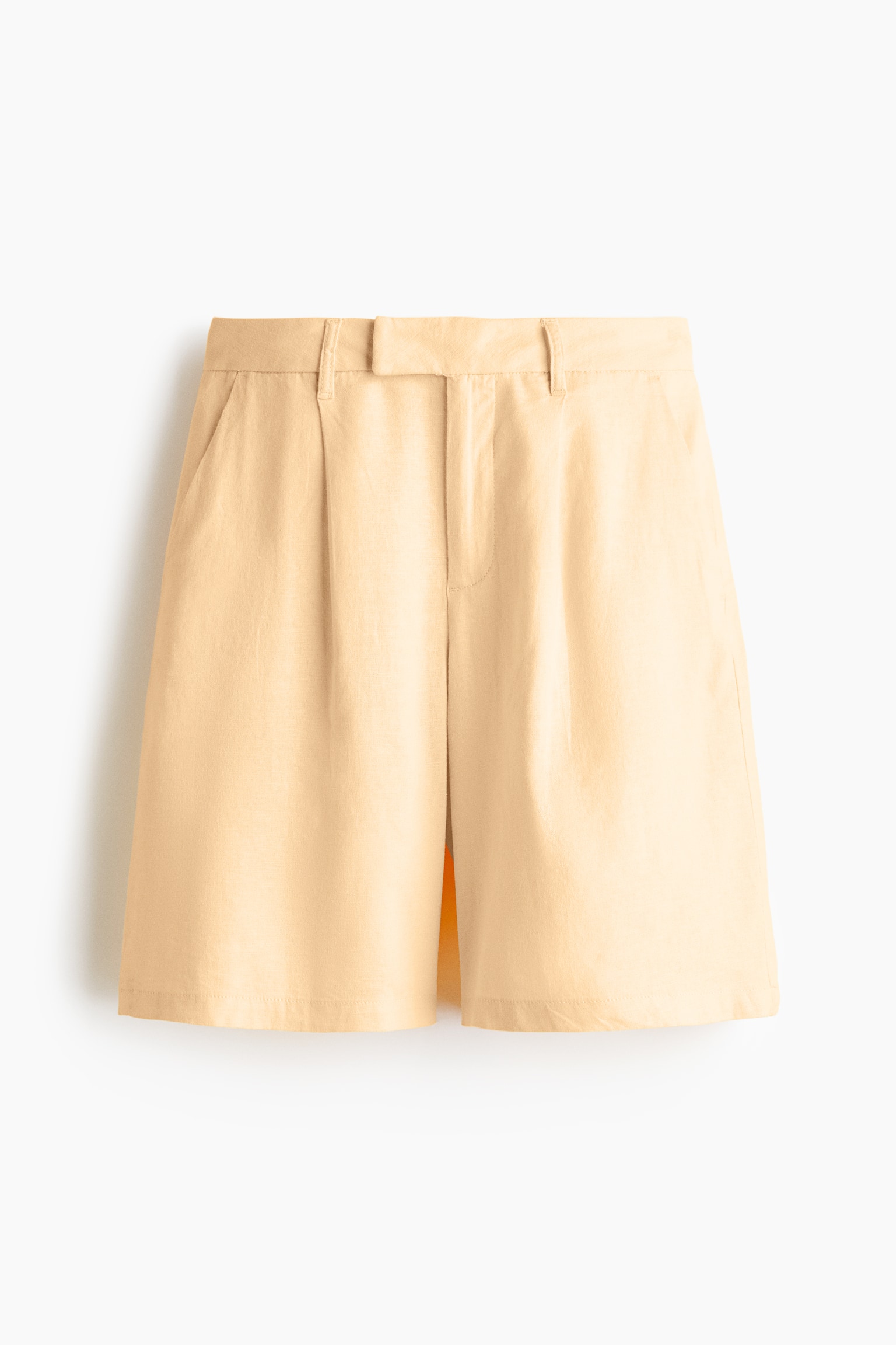 Bermudashorts i linmix - Gul
