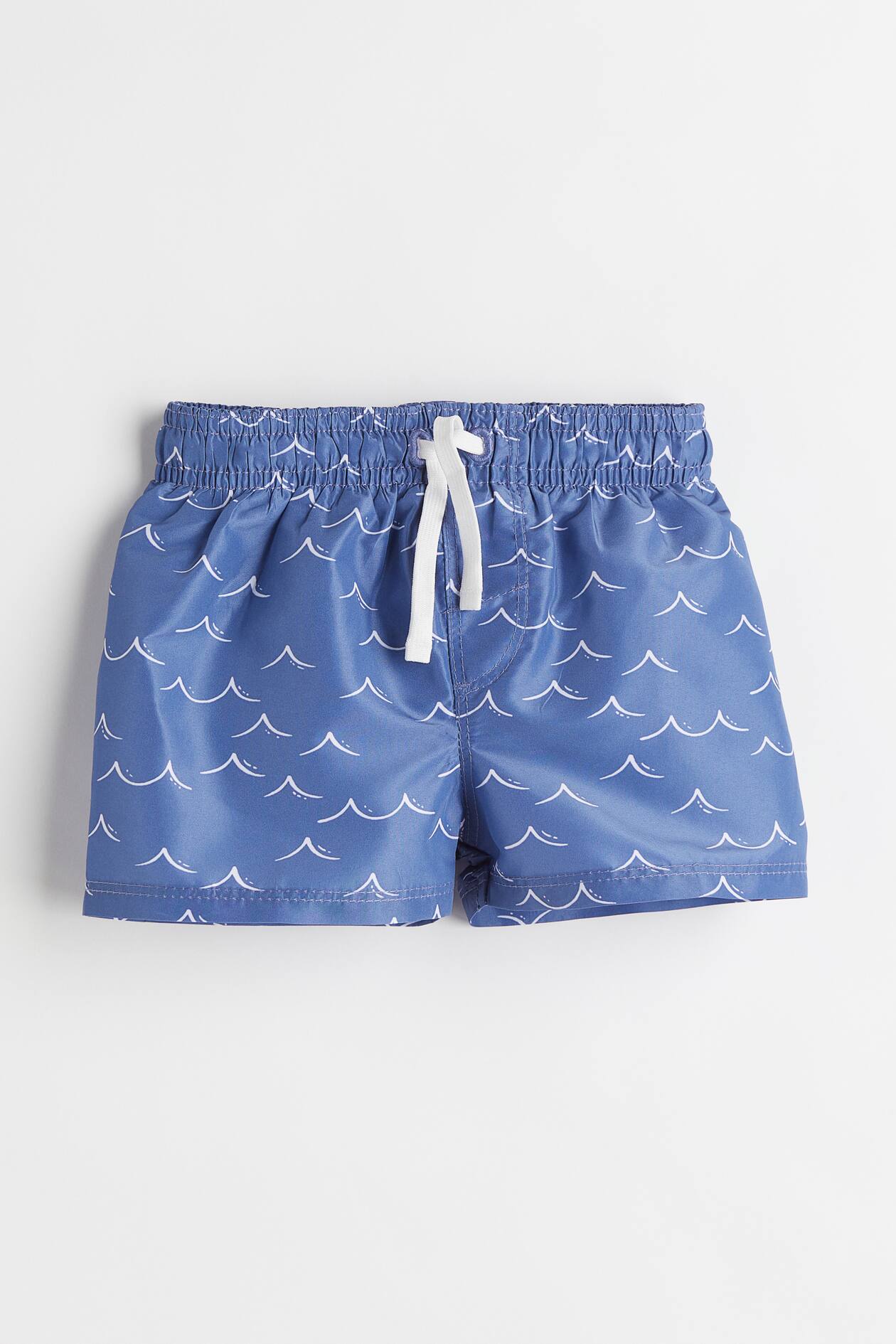 Patterned Swim Shorts - Blue/waves - Kids | H&M US