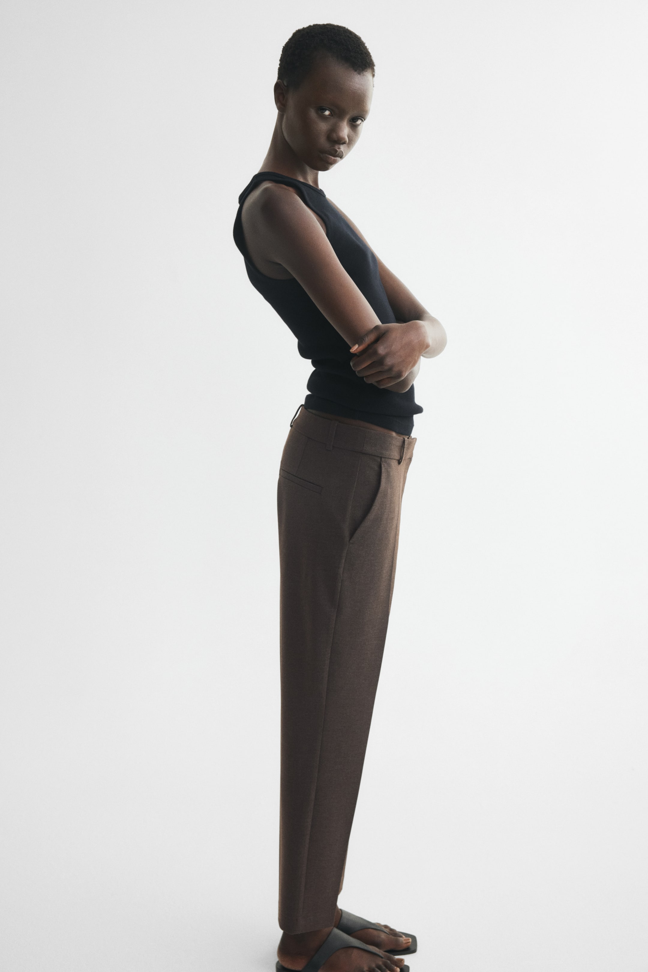 View larger image: Cigarette trousers - Dark mole - Ladies | H&M 1