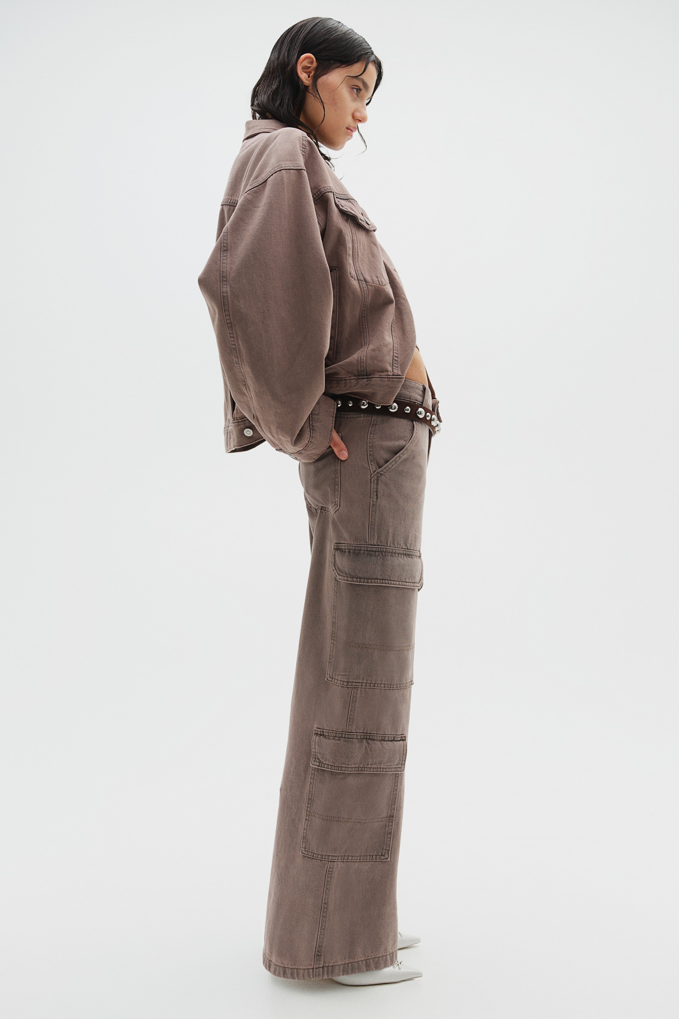 Denim Cargo Pants