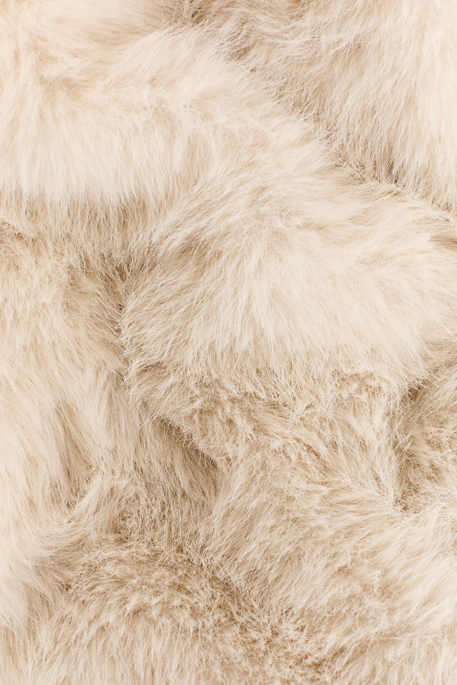 Женская куртка H&M Fluffy Jacket with Funnel Collar, цвет: Кремовый — фото 3
