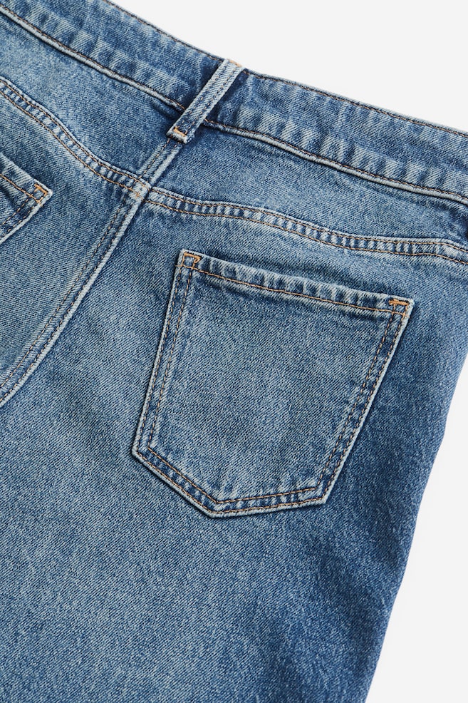 Baggy Fit Bootcut Leg Jeans - Denimblau/Helles Denimblau/Schwarz - 3