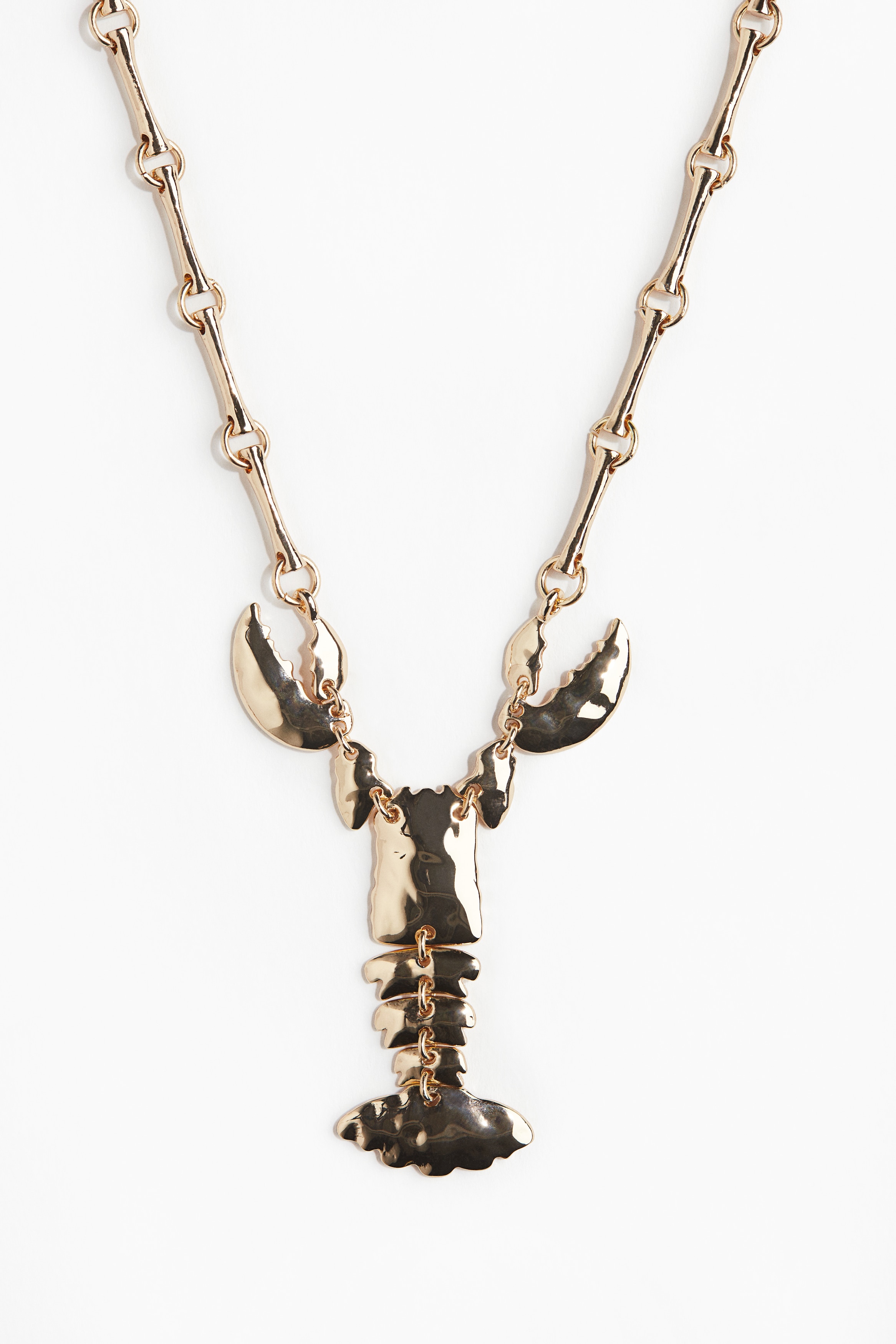 Crayfish-pendant necklace