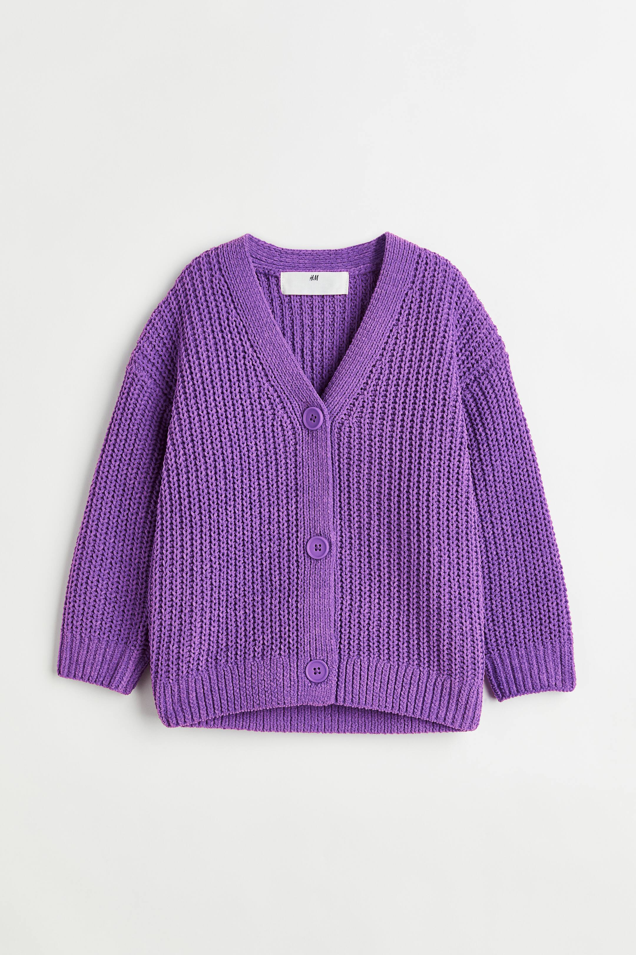 View larger image: Oversized cardigan - Purple - Kids | H&M 1