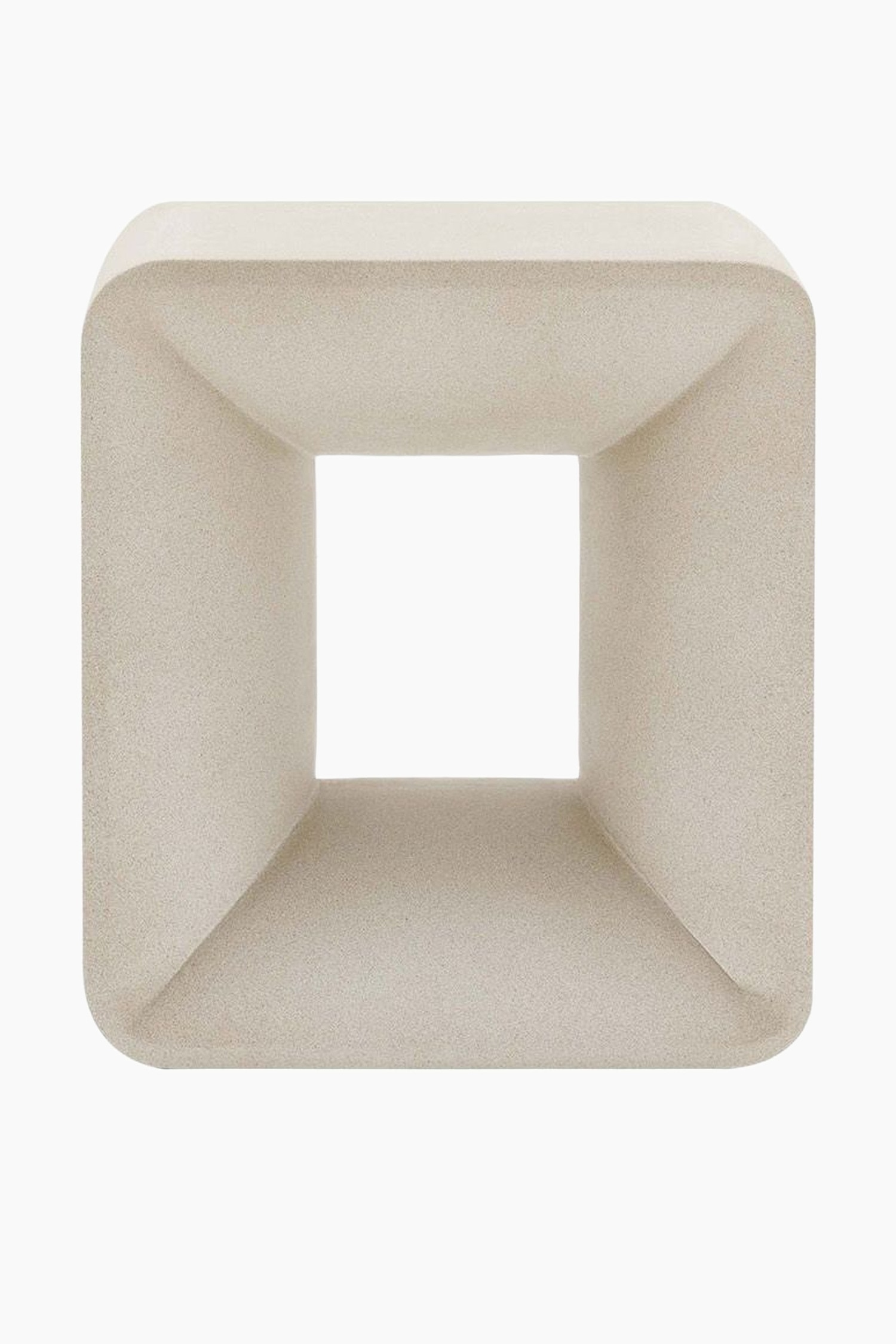 Sculpted Concrete Side Table - Grey