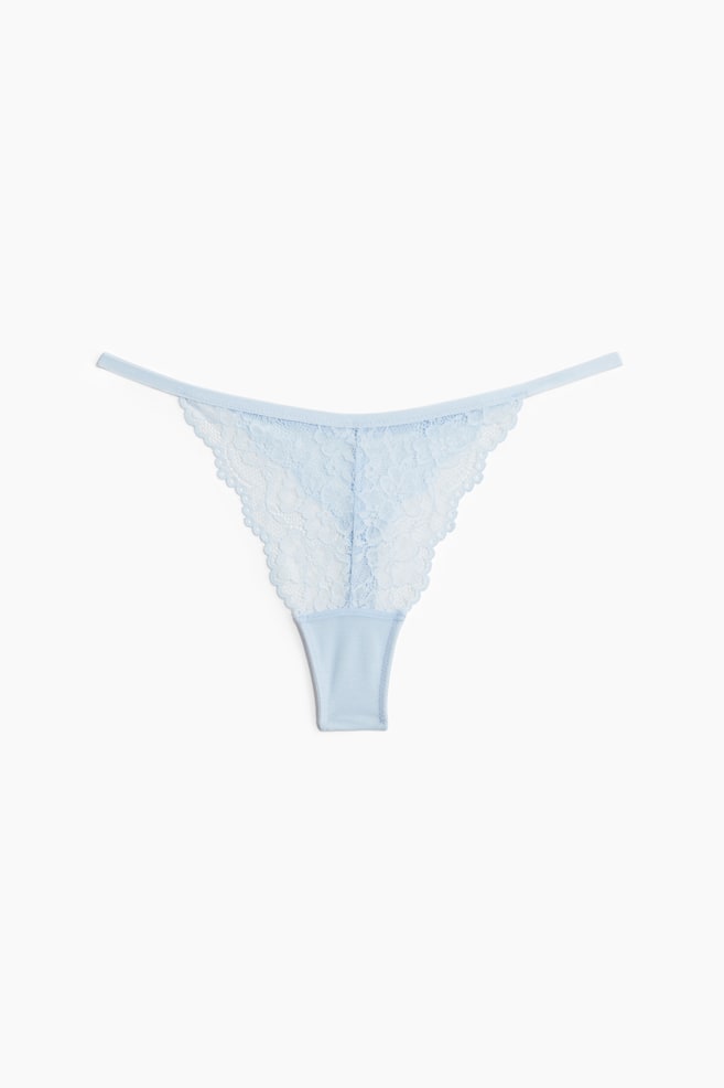 3-pack Lace Thong Briefs - Light blue/white/Light pink/black/white/White/Burgundy/light pink/white/Black/Powder pink/white - 1