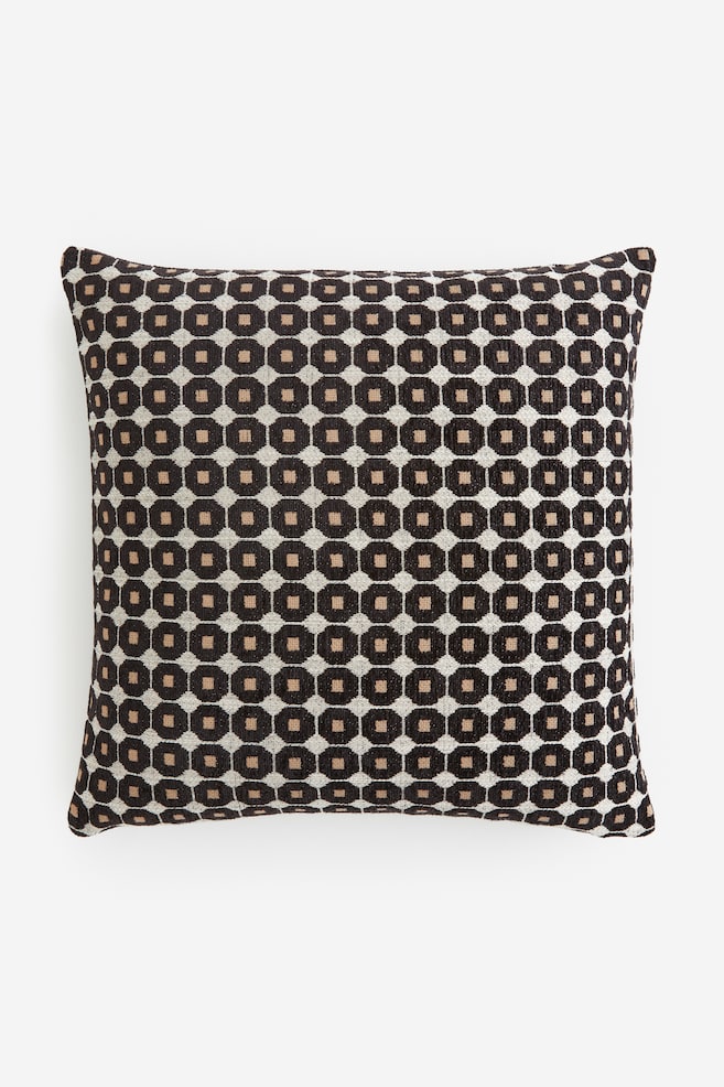 Patterned cushion cover - Black/Patterned/Red/Patterned - 1