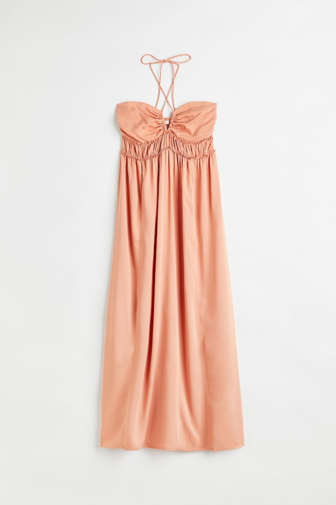 Robe avec liens à nouer - Abricot - 1