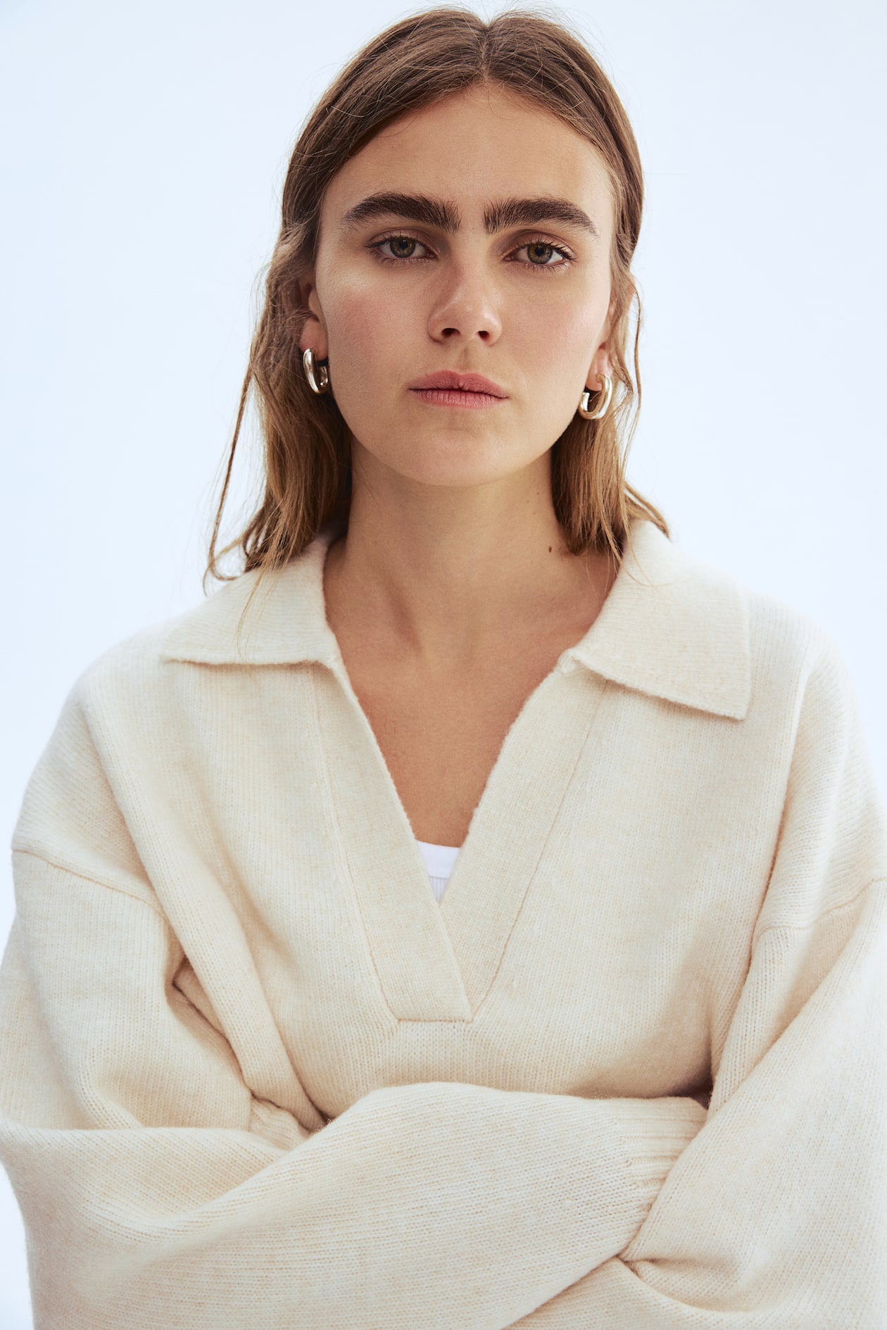 Fine-knit Collared Sweater - image 2