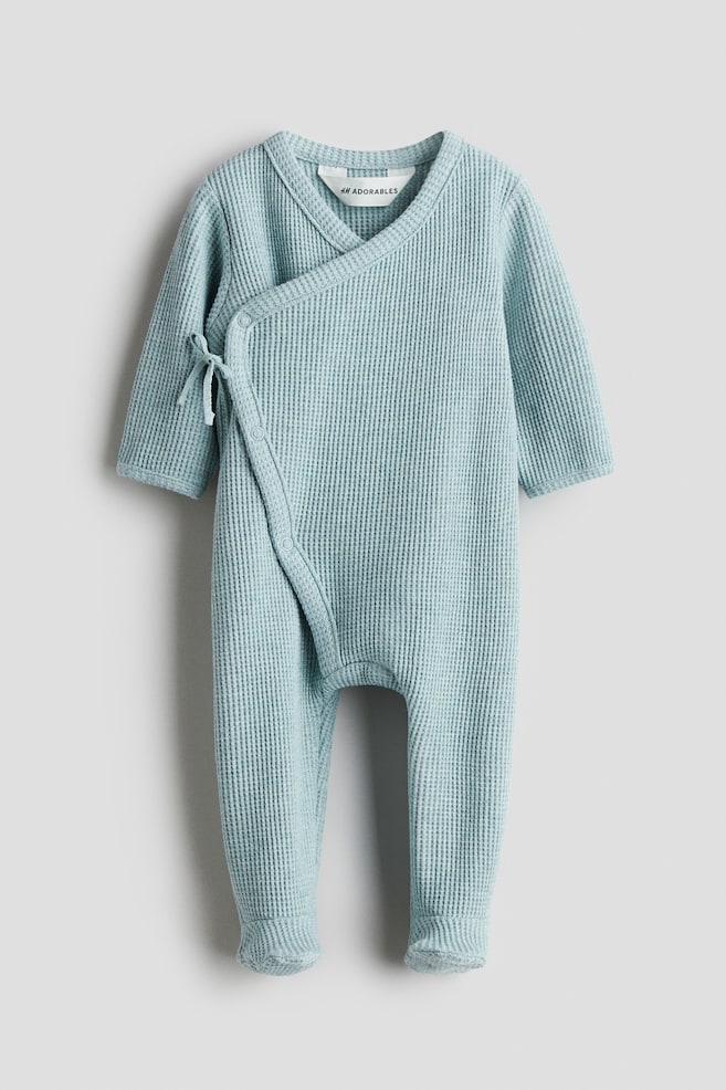 Waffled Cotton Jumpsuit - Light turquoise/Cream/Cream/floral/Light blue/Brown/Light purple - 1