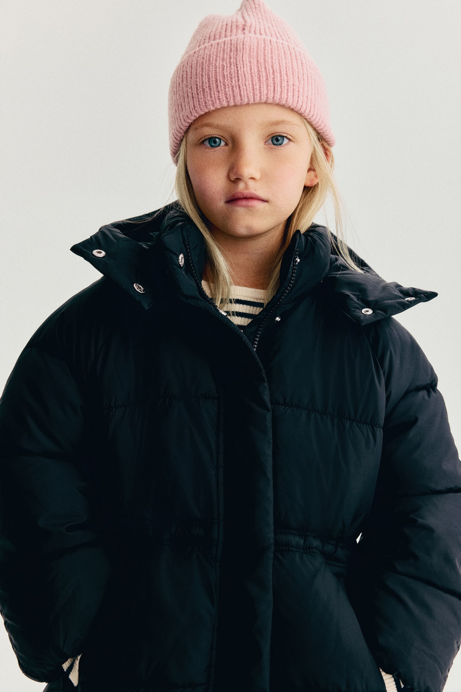 Детская куртка H&M Hooded Puffer, цвет: Чёрный — фото 5