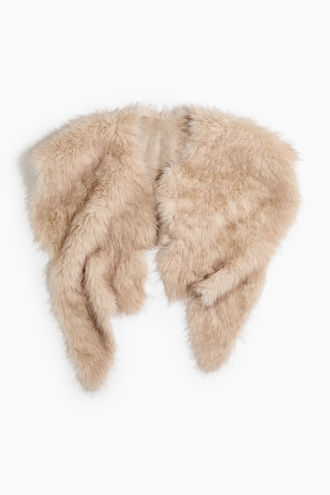 Asymmetric collar - Light beige - 1
