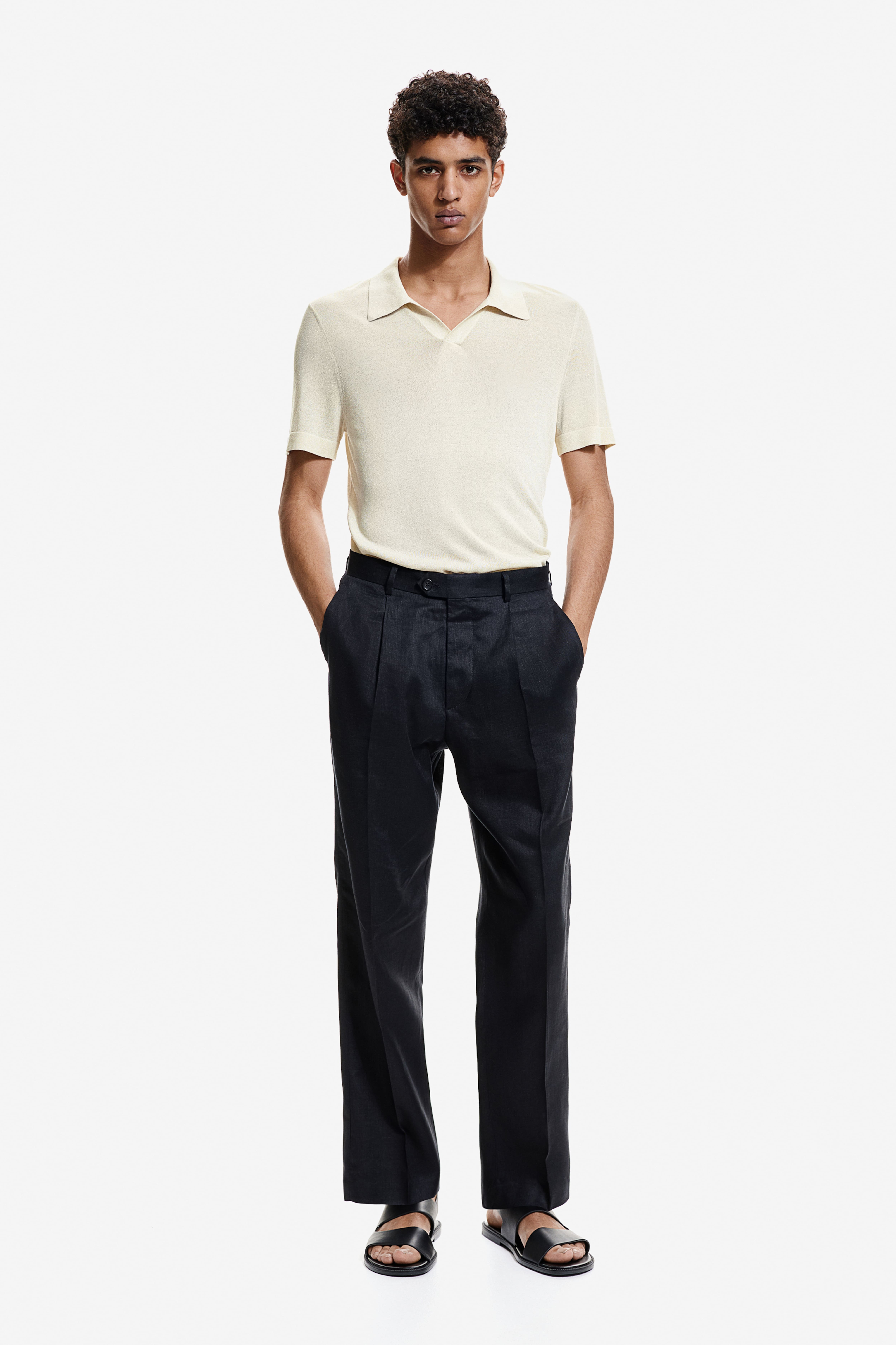 H&m polo shirt slim fit best sale