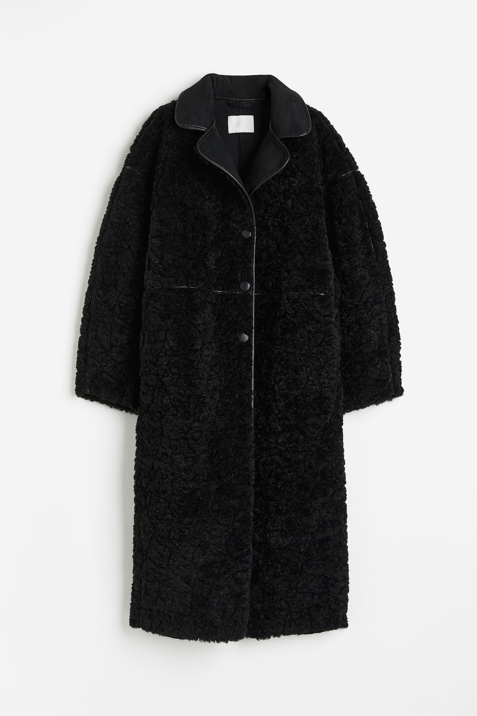 Teddy coat - Black/Black/Beige - 1