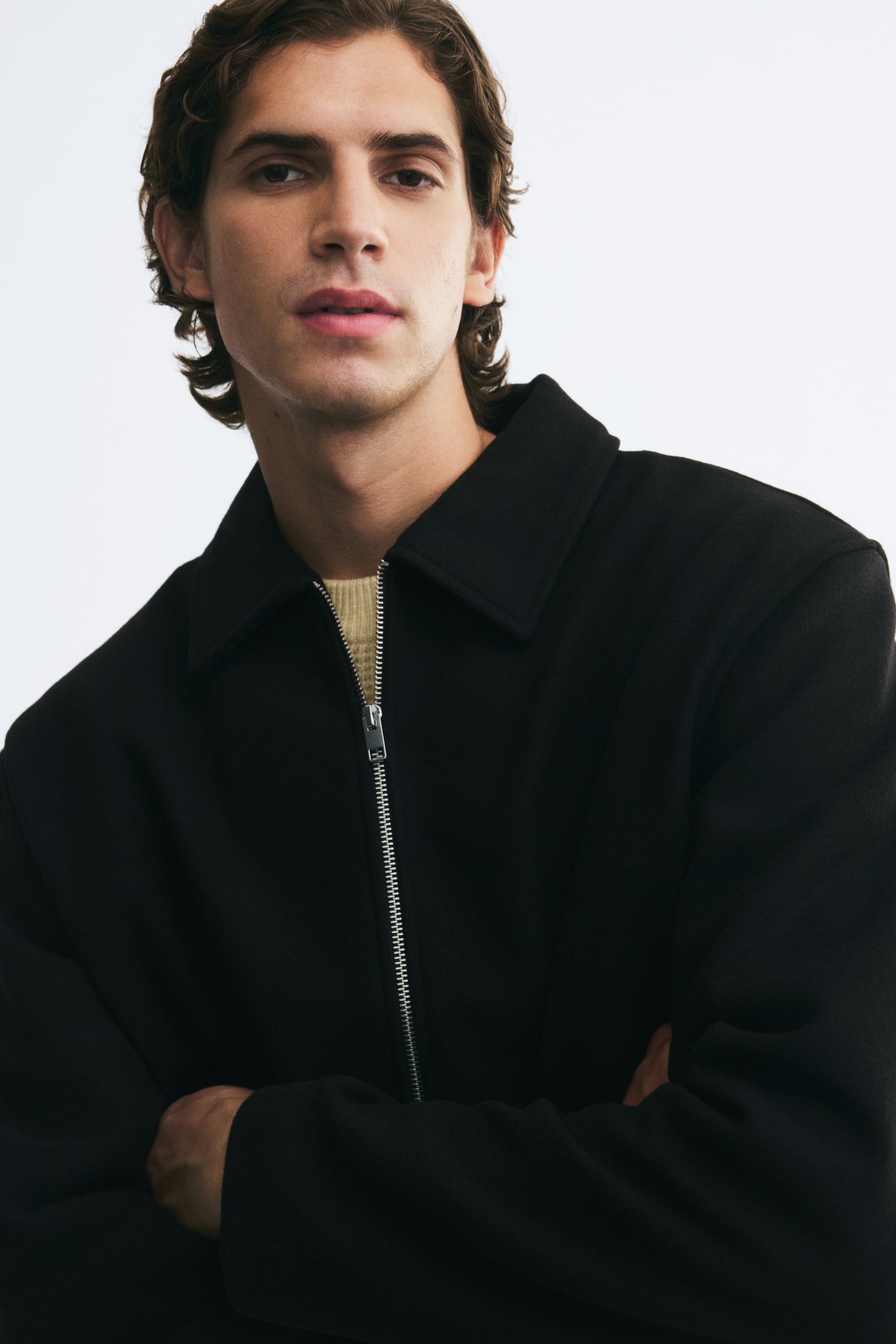 Мужская рубашка H&M Overshirt, цвет: Чёрный — фото 4
