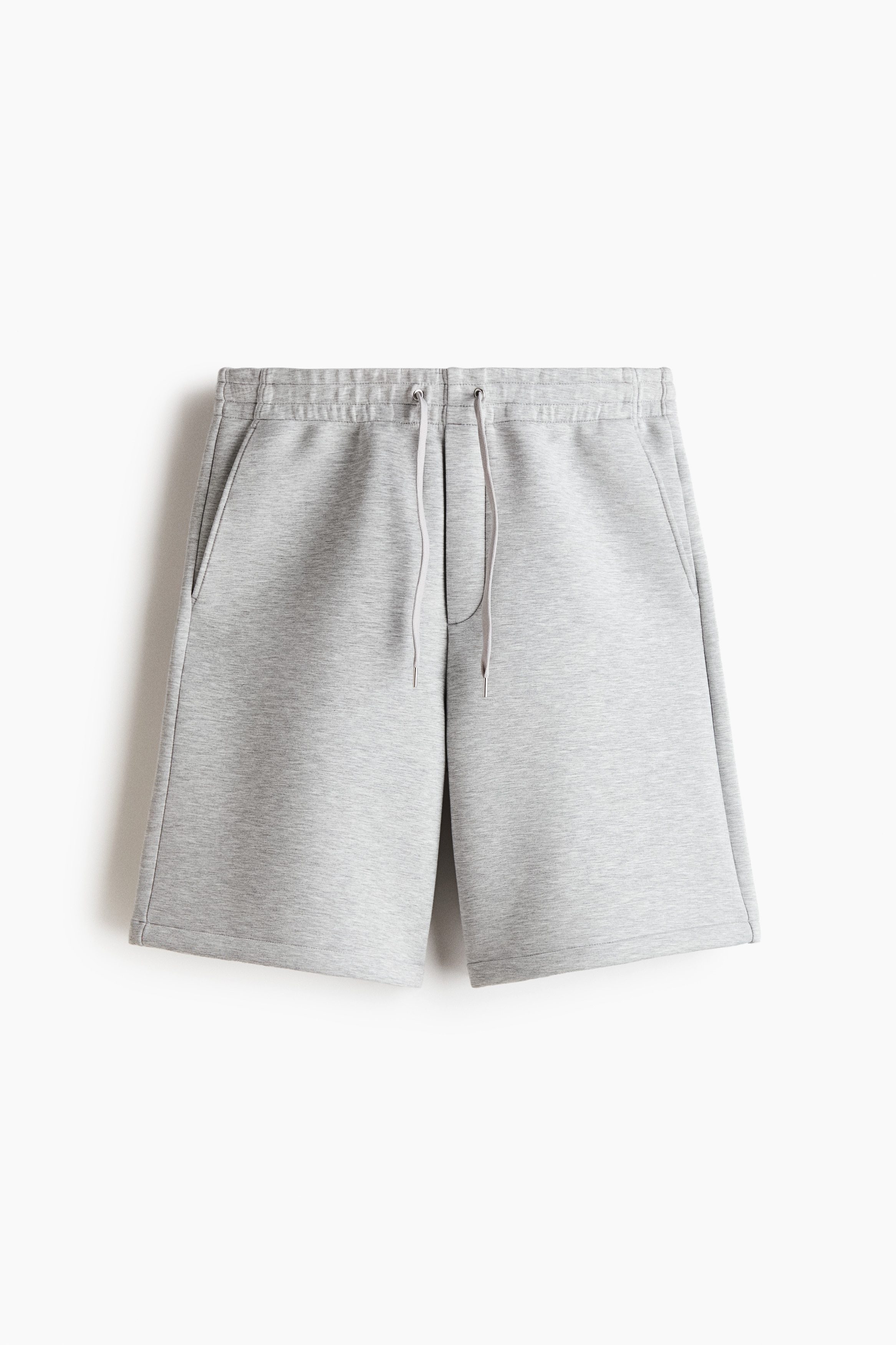 Relaxed-Fit Scuba Shorts - Light gray melange/Cream/Light dusty green/Dark khaki green
