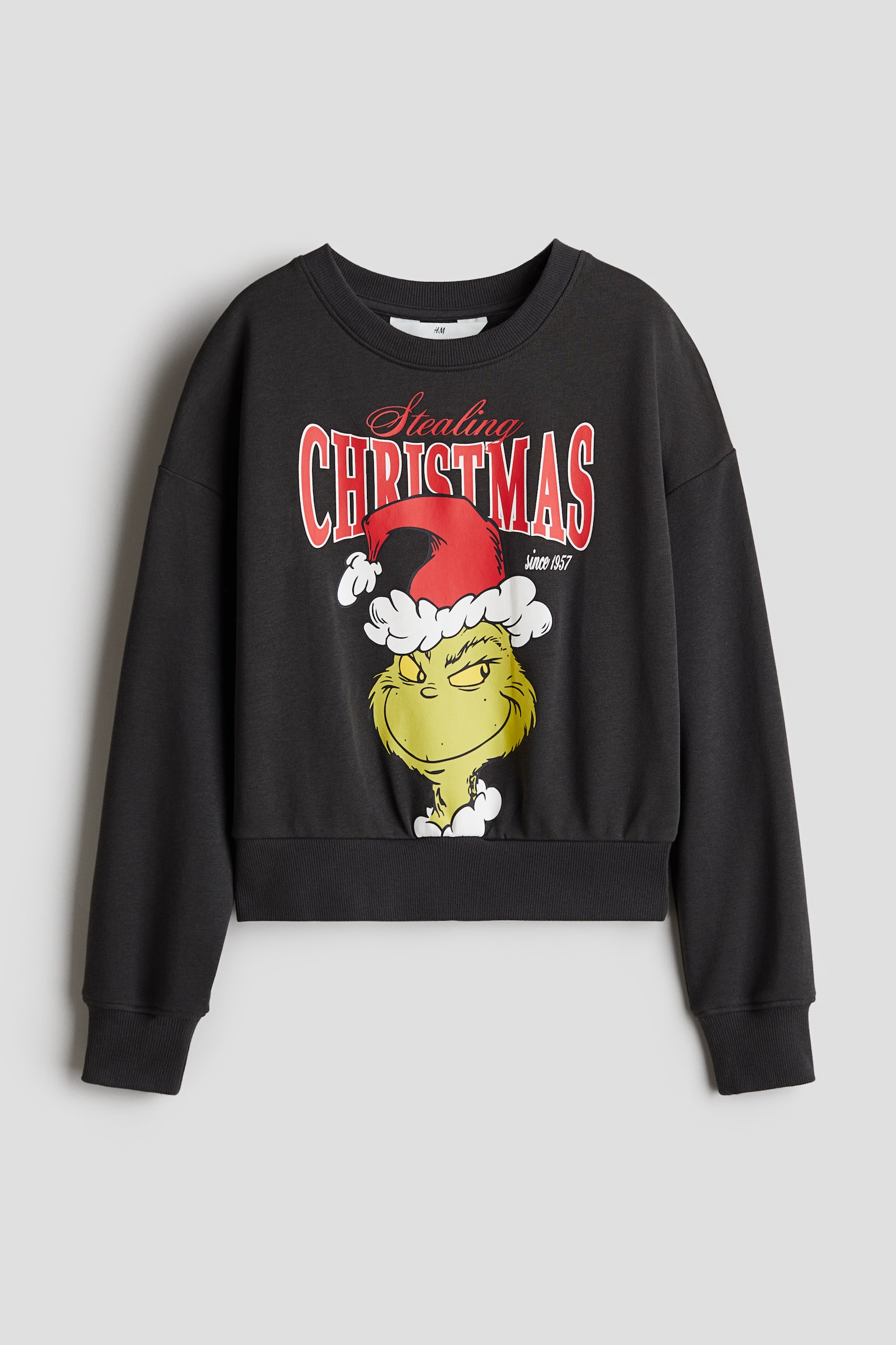 Printed sweatshirt - Dark grey/The Grinch/Beige/Mickey Mouse/Dark grey/Lilo & Stitch/Beige/SmileyWorld®/Dark grey/Pokémon/Light pink/Snow White - 1