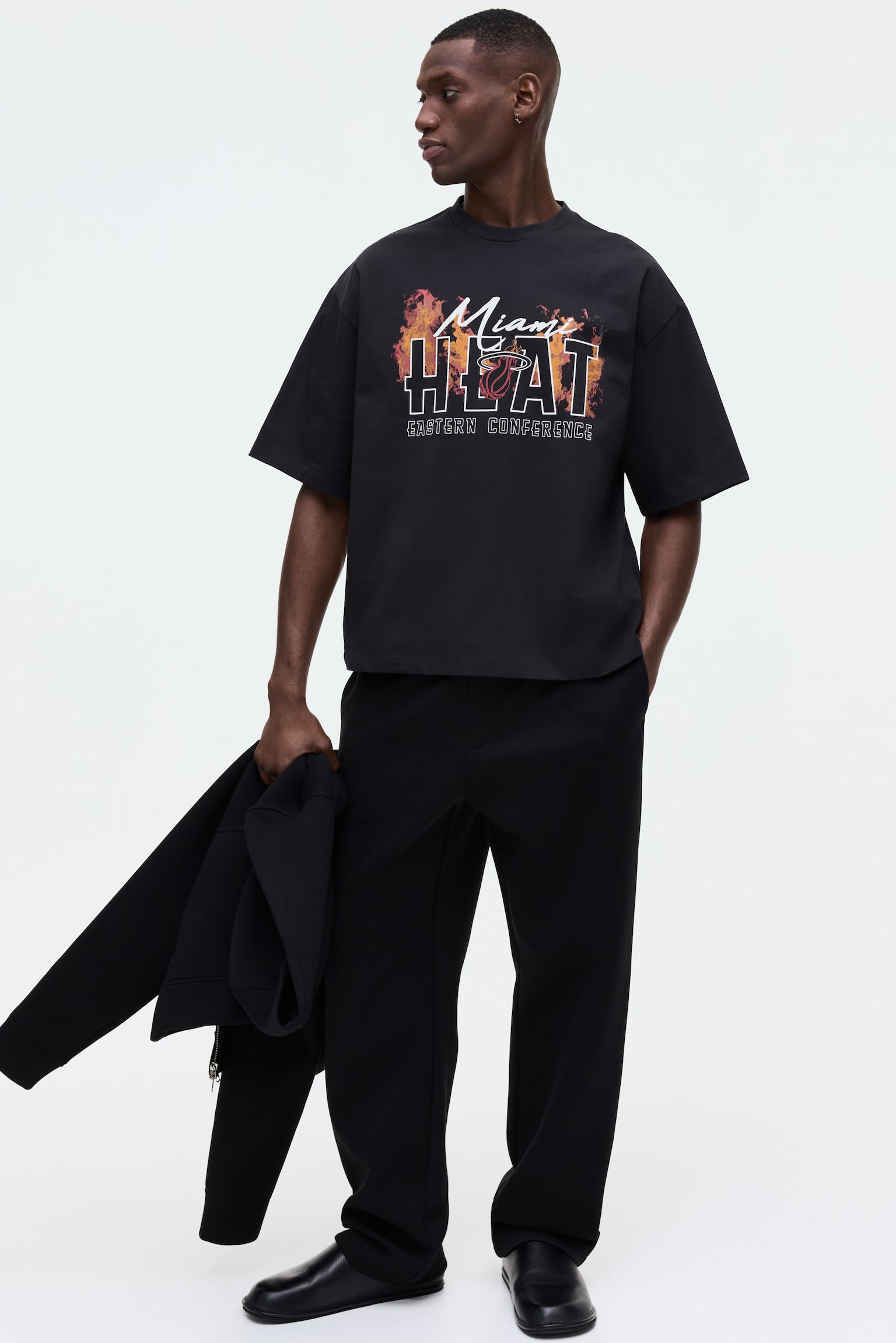 Oversized Fit T-shirt med trykk - 5