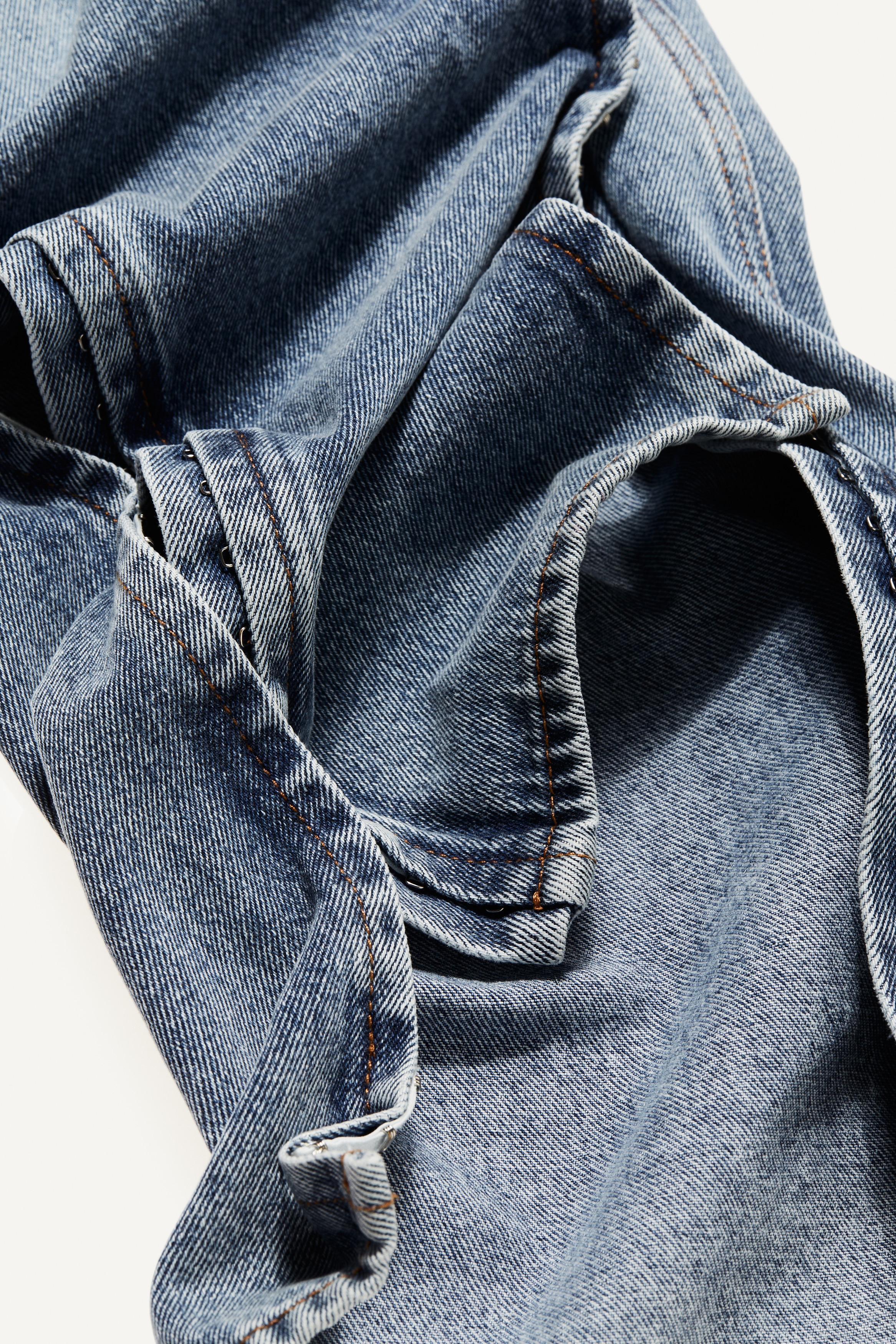 サイドスリットワイドデニム - デニムブルー - レディース | H&M JP