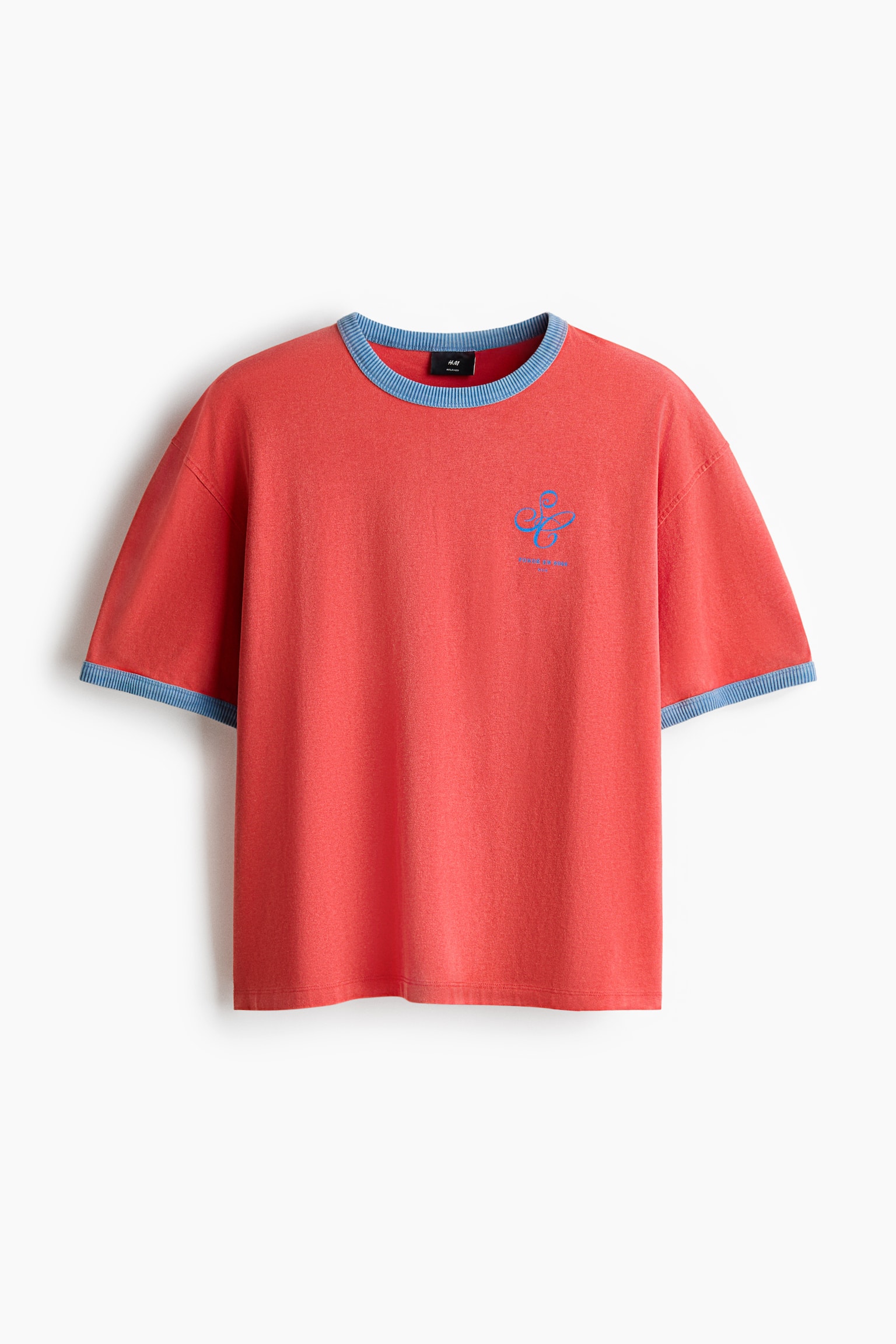Relaxed Fit Print-motif T-shirt - Rojo/Sports Club