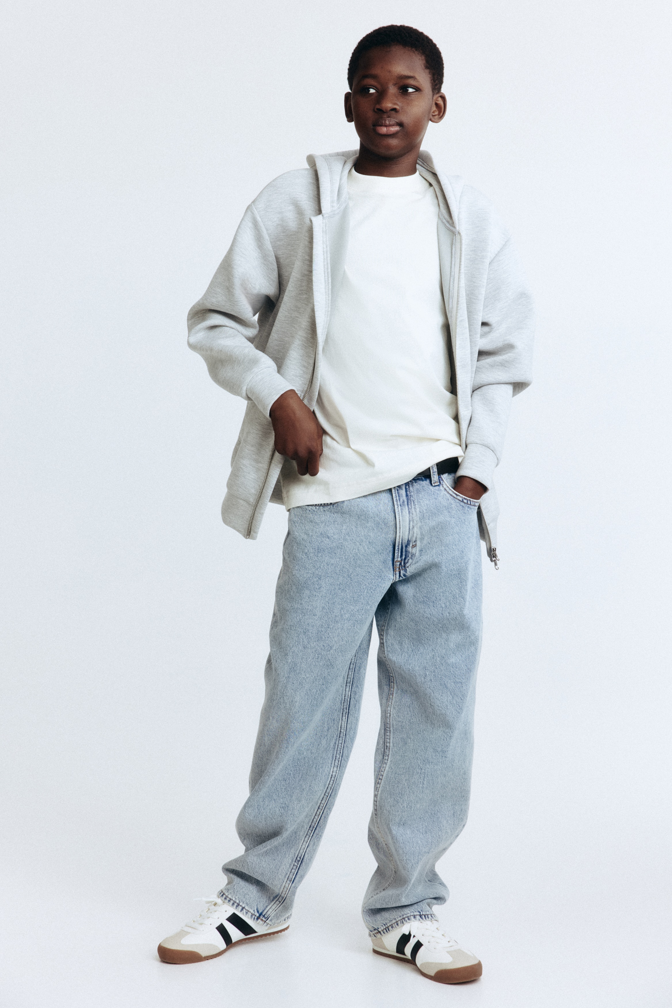 Loose Fit Jeans - Lys denimblå/Denimblå/Lys grå/Lys denimblå/Mørk grå/Denimblå