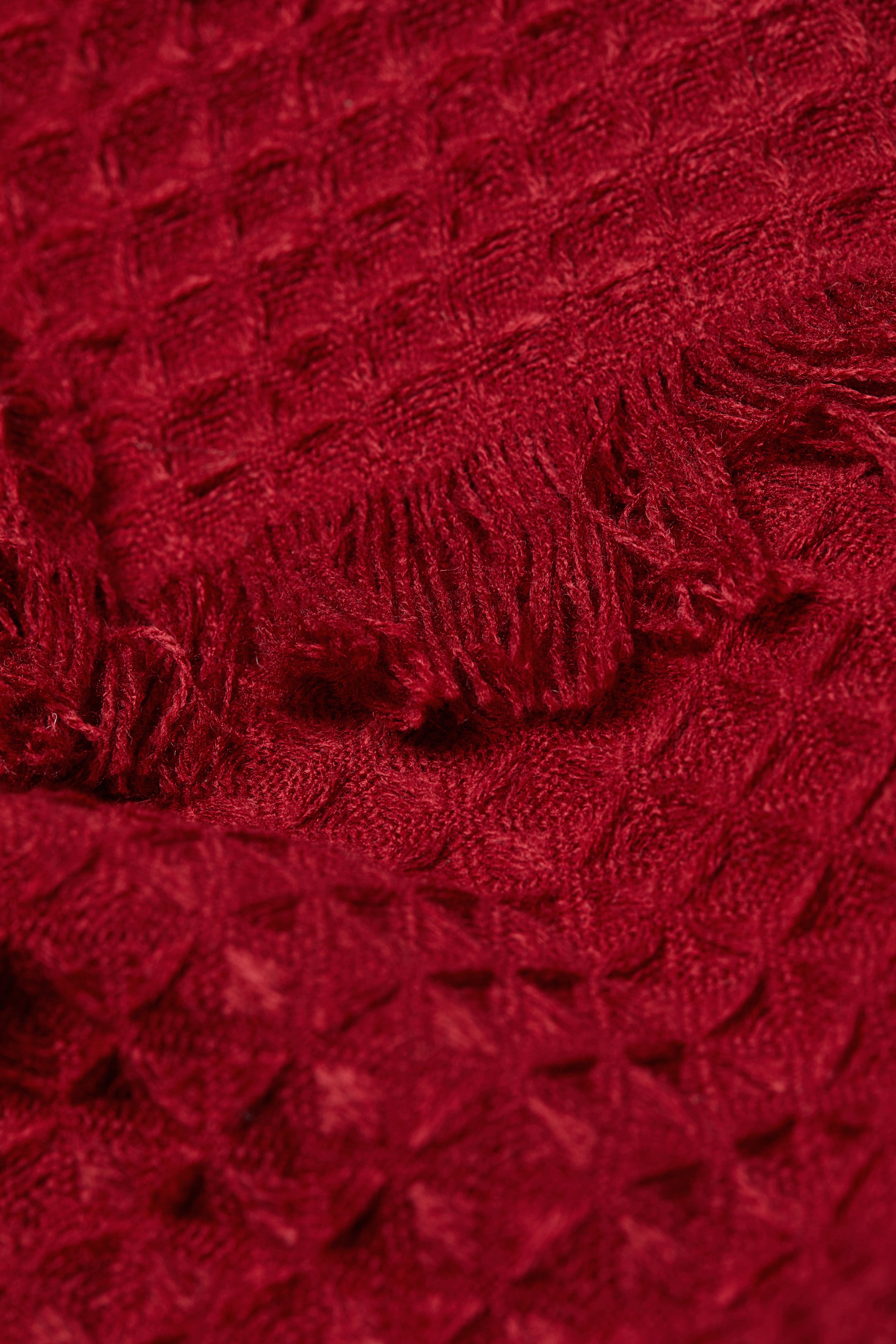 View larger image: Waffled blanket - Dark red - Home All | H&M IE 2