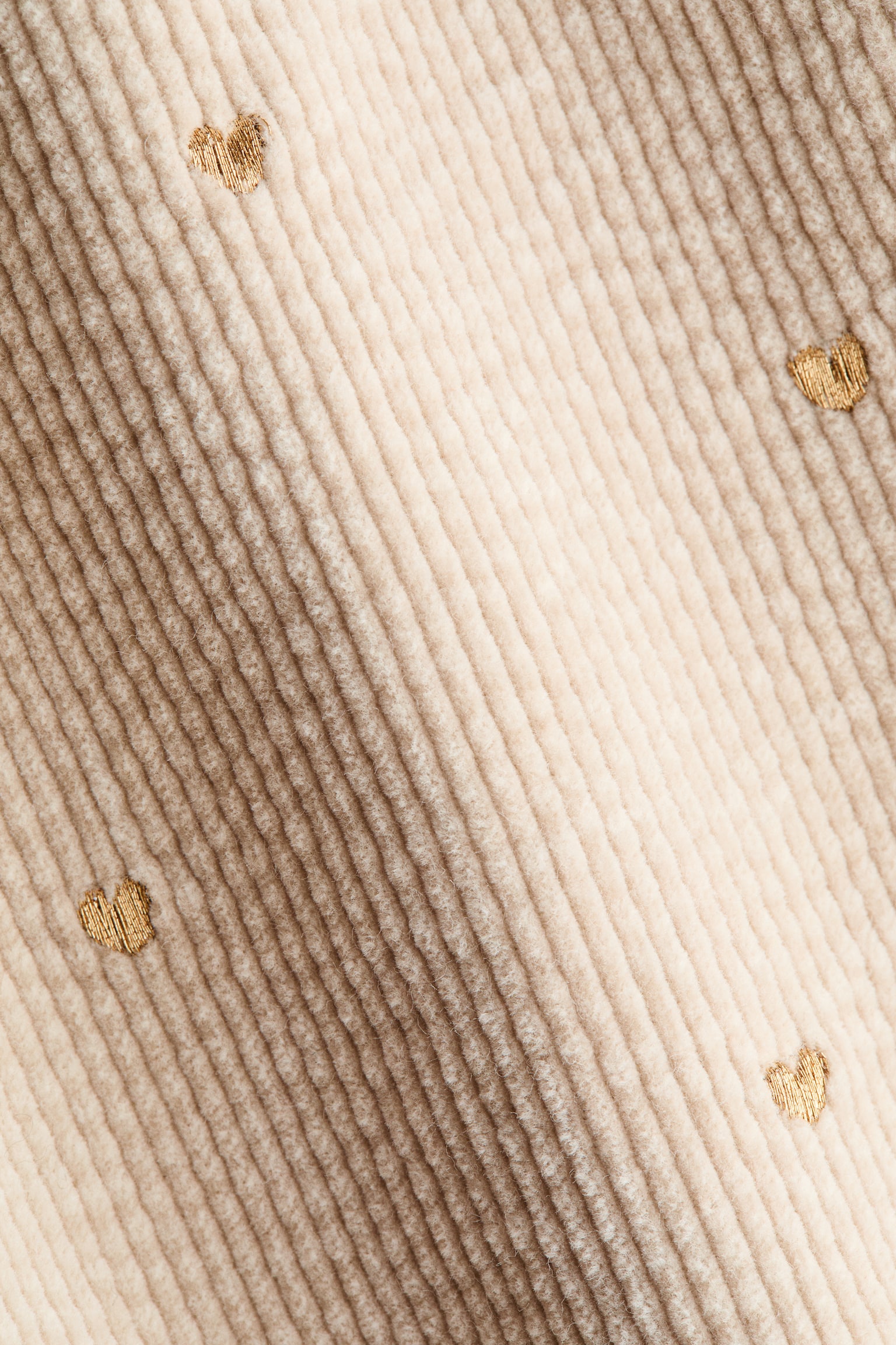 Детские брюки H&M Wide-Leg Corduroy, цвет: Бежевый — фото 3