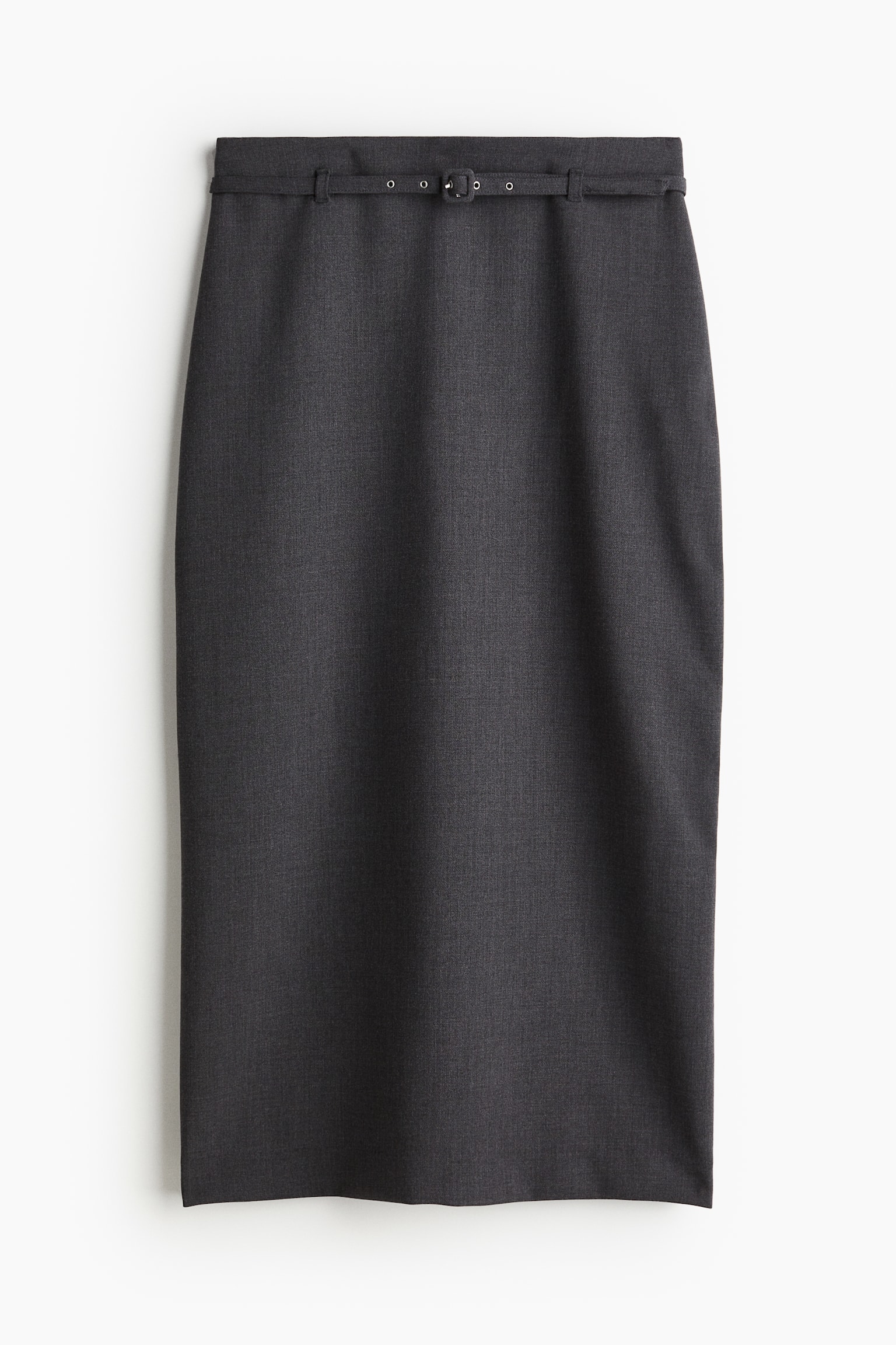 Belted pencil skirt - Dark grey - 2