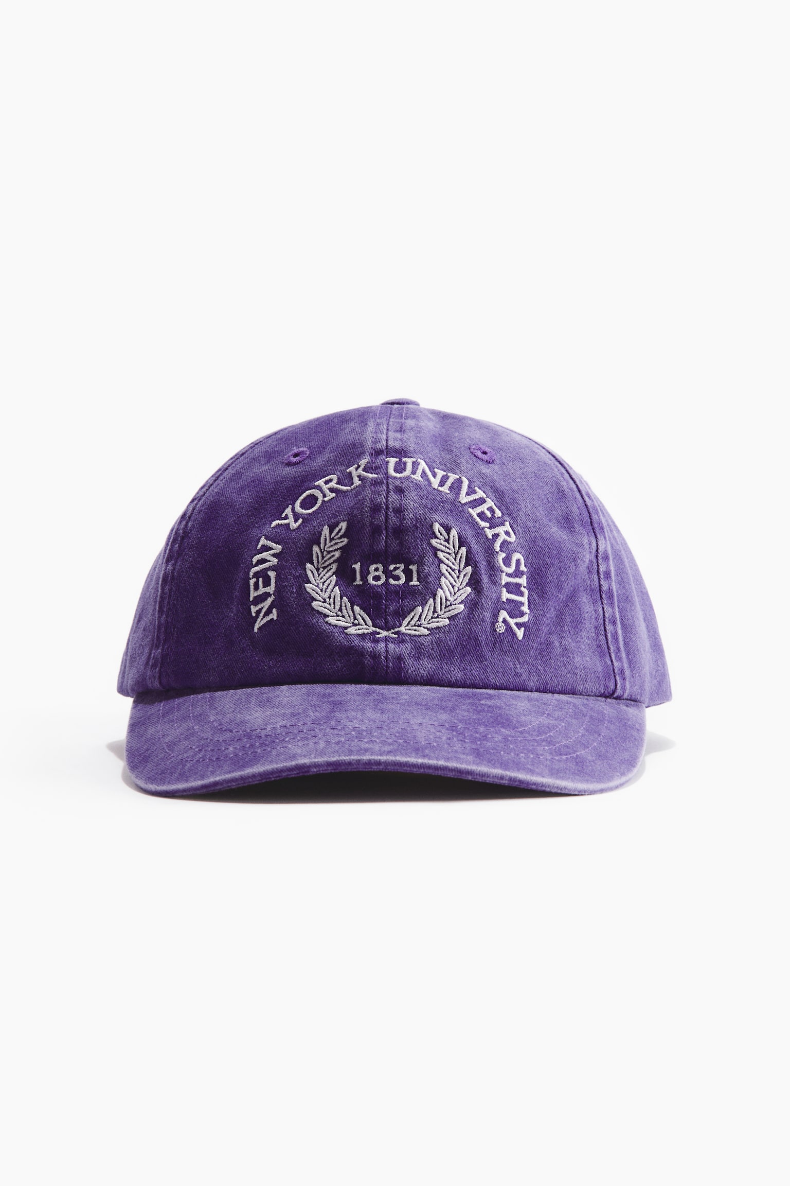 Cotton Twill Cap with Motif - Purple/New York University