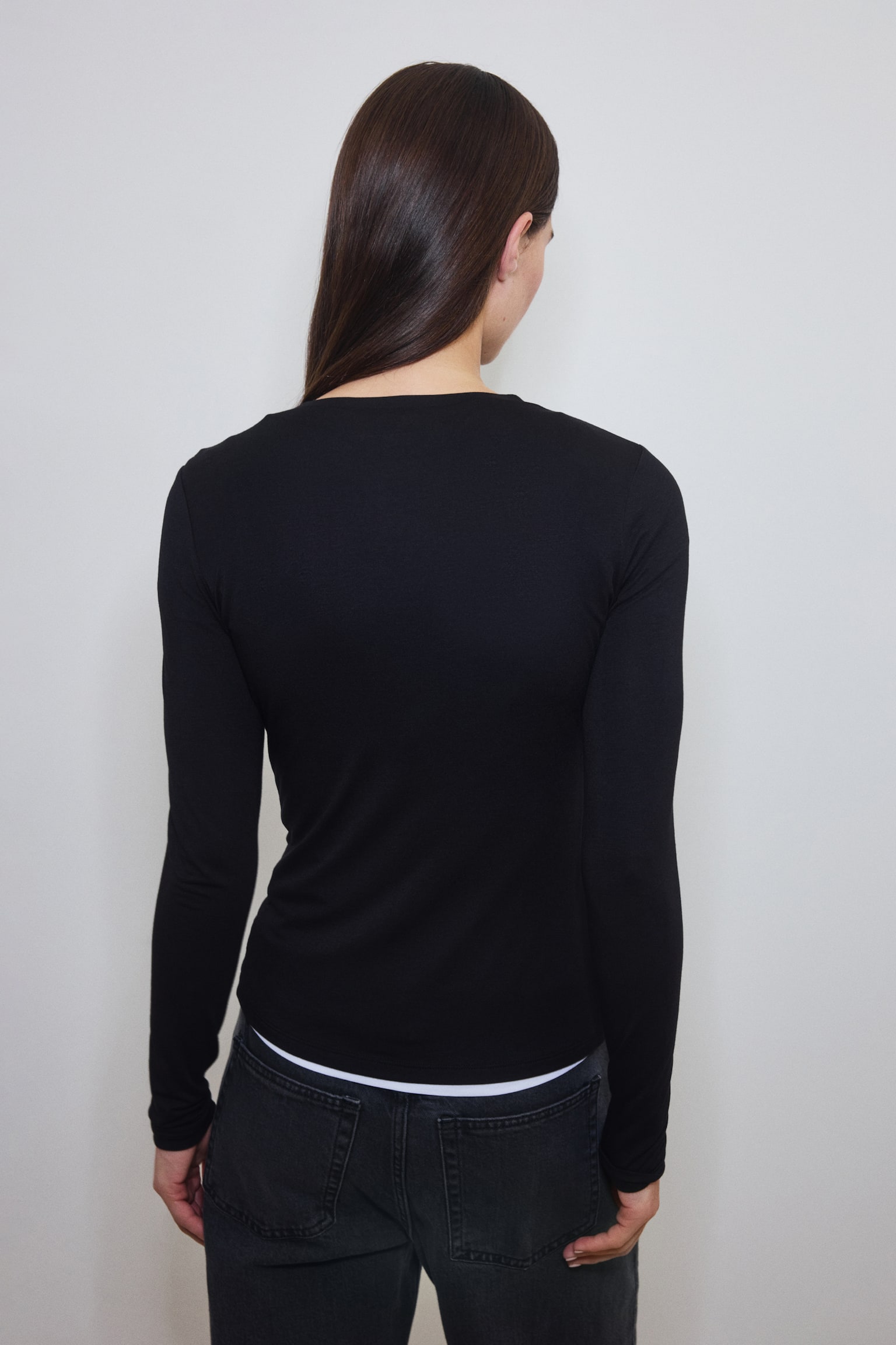 Женский топ H&M Warming Slim-Fit Top, цвет: Чёрный — фото 5