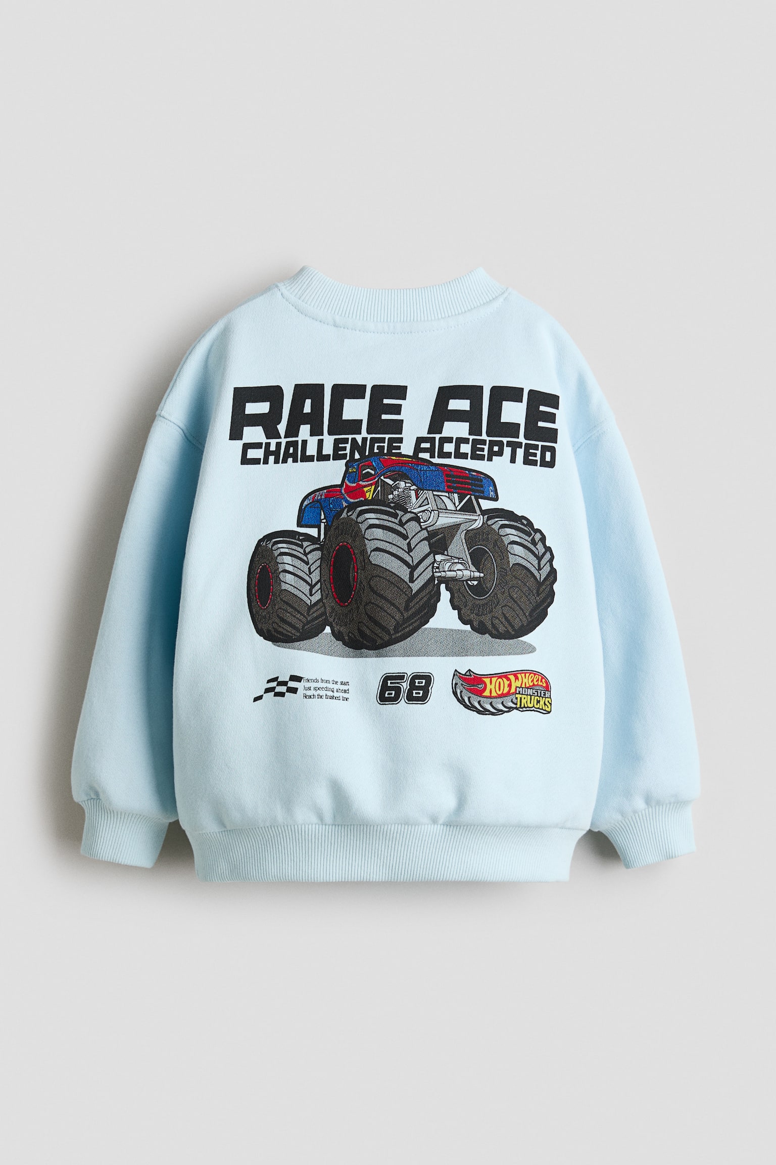 Детский комплект H&M 2-Piece Printed Sweatshirt and Sweatshorts Set, цвет: Светлый синий — фото 4