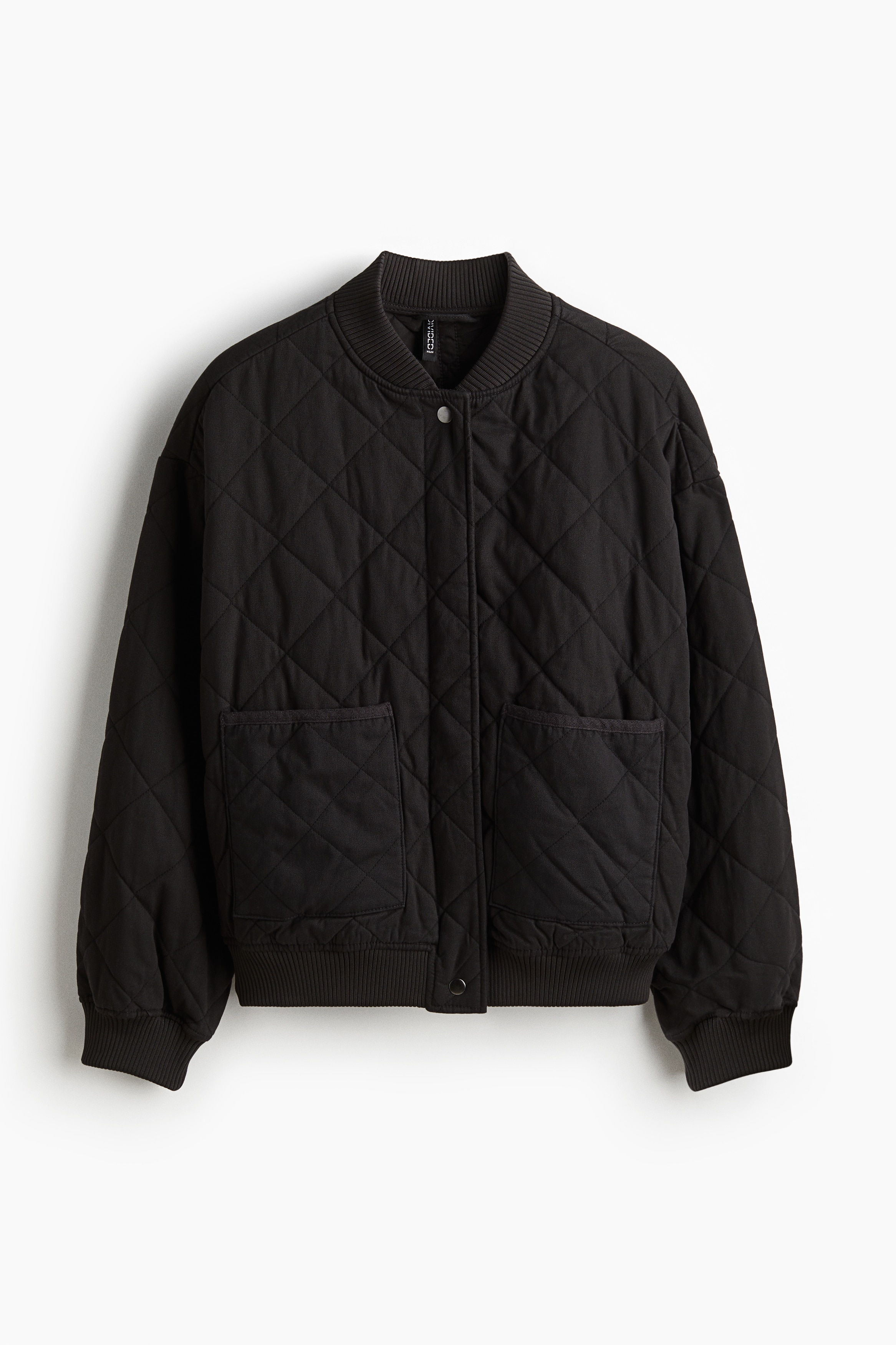 Quilted bomber jacket - Dark grey/Khaki green/Dark brown