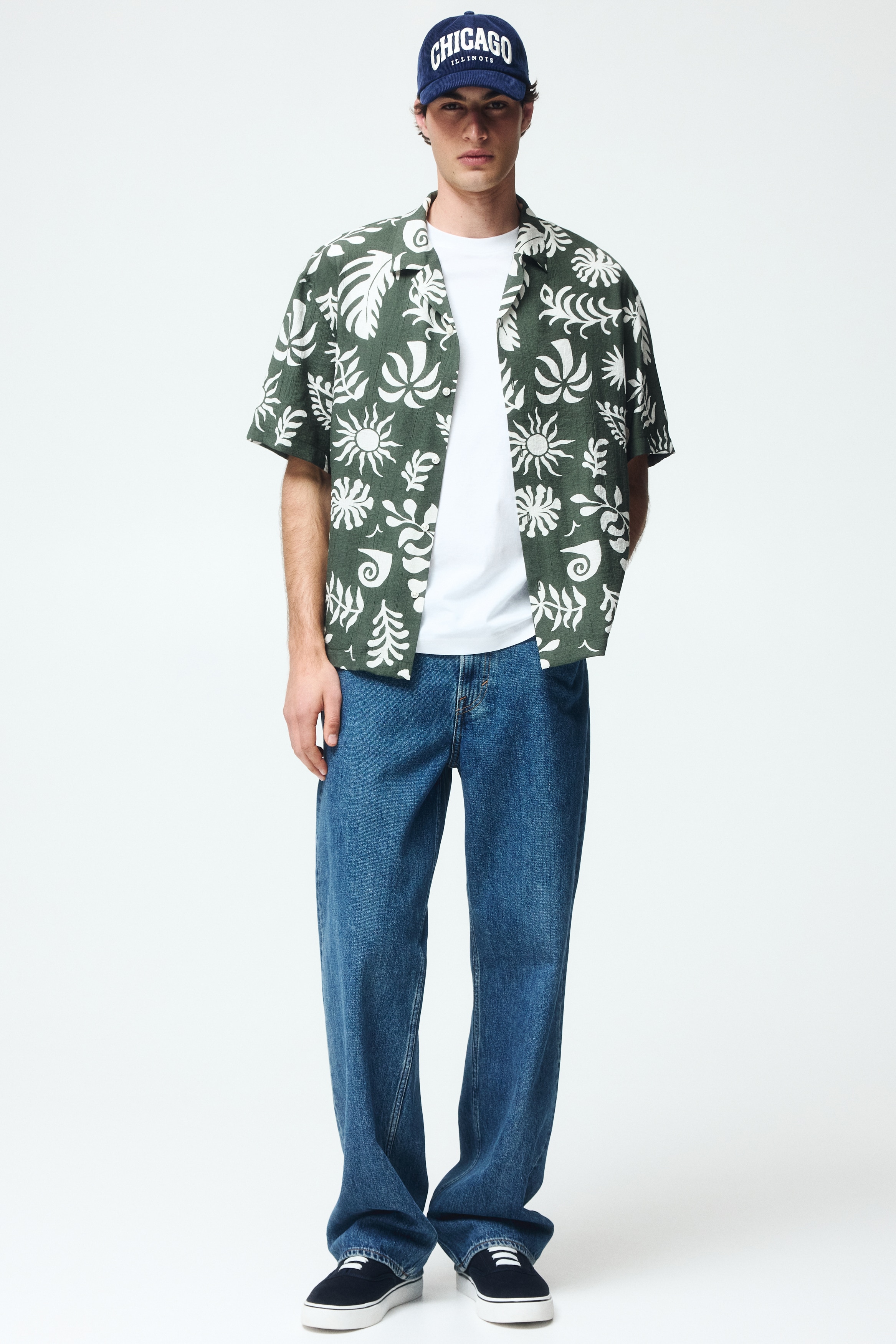 Relaxed Fit Resort shirt - Dark khaki green/Patterned/White/Patterned/Black/Patterned/Black/Patterned/Dark brown/Patterned/Dark orange/Patterned